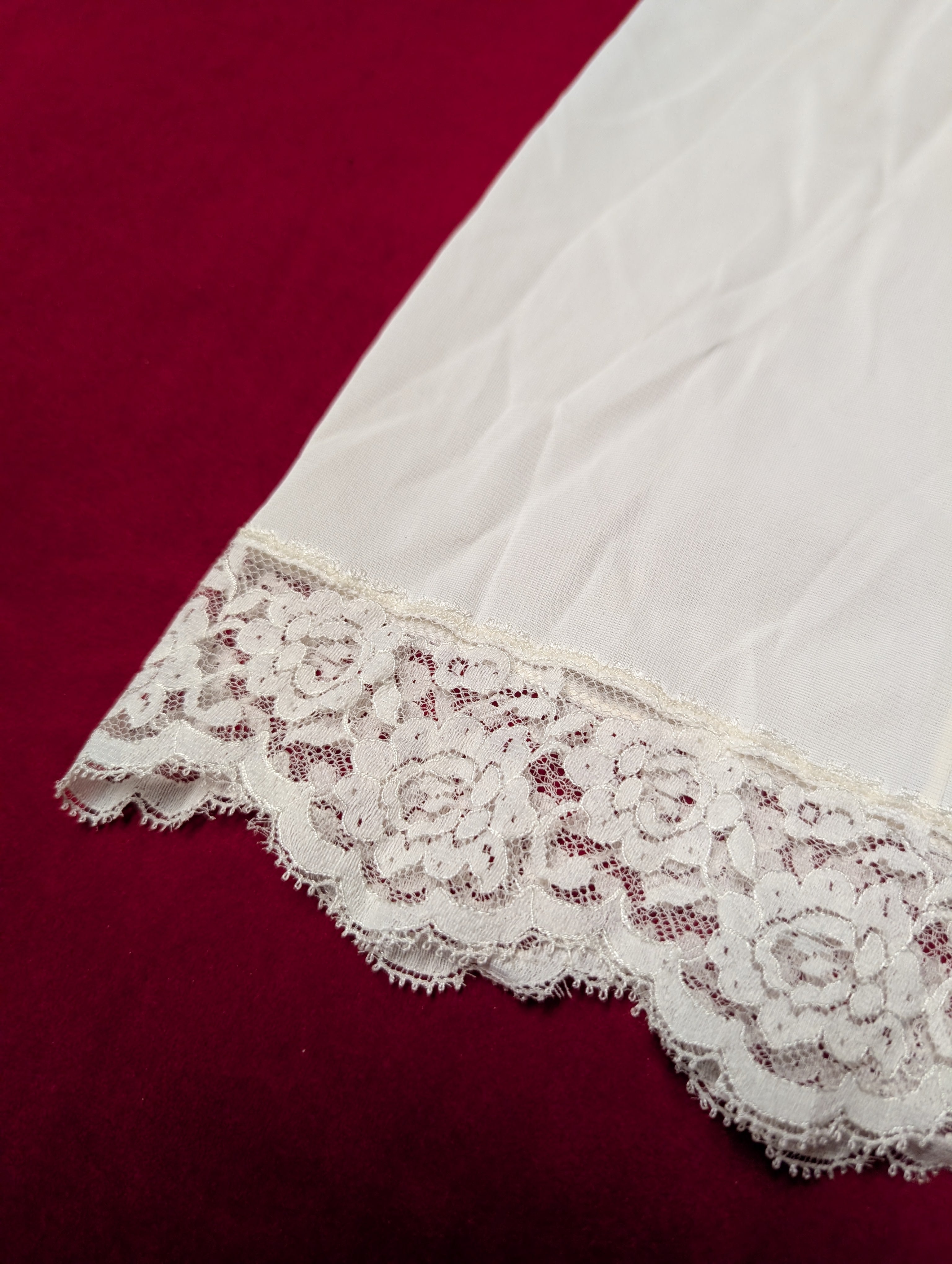 Vintage Royal-T White Lace Detail Chemise Slip Dress