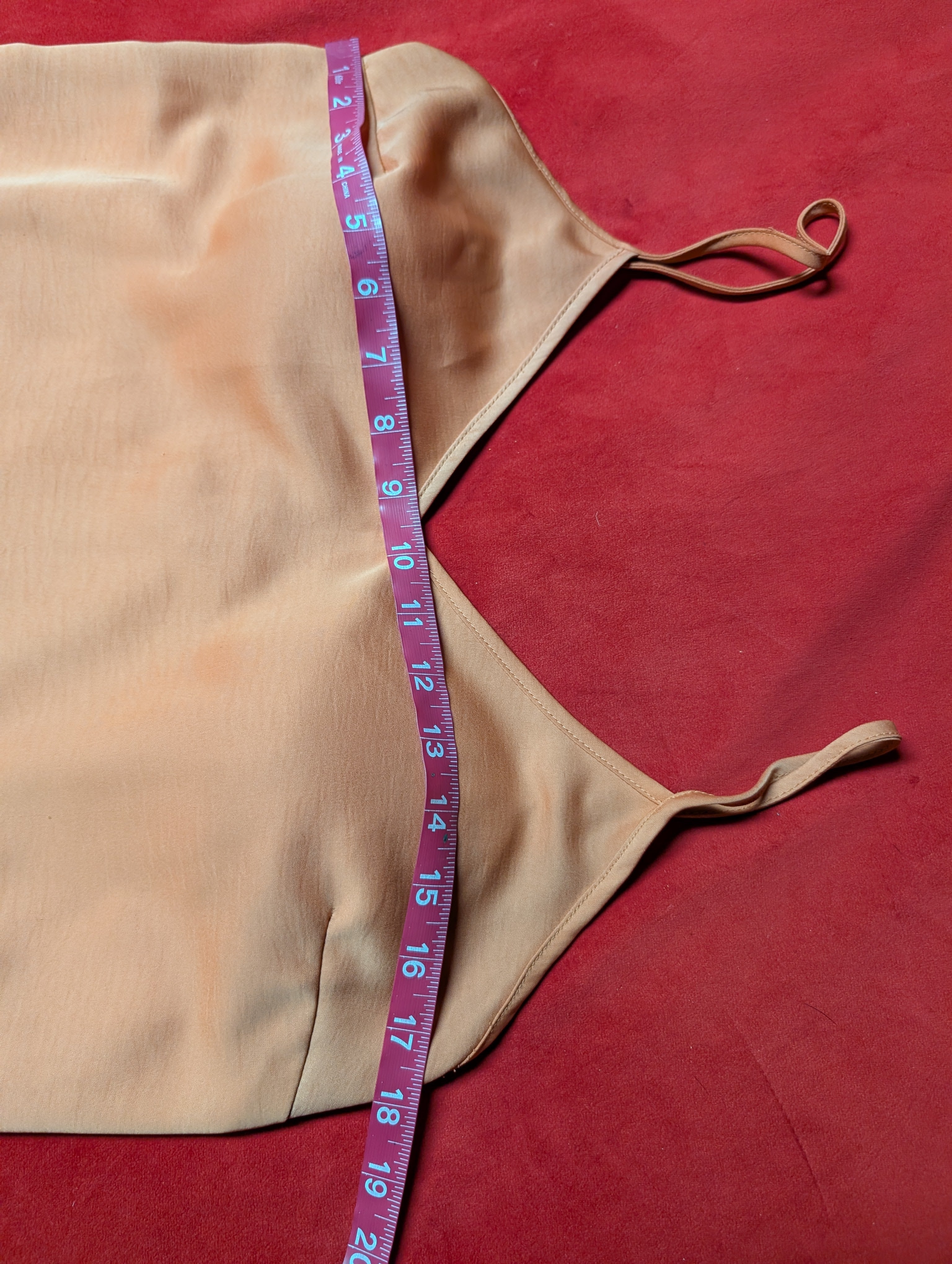 Peachy Orange Split Maxi Slip Dress in Medium