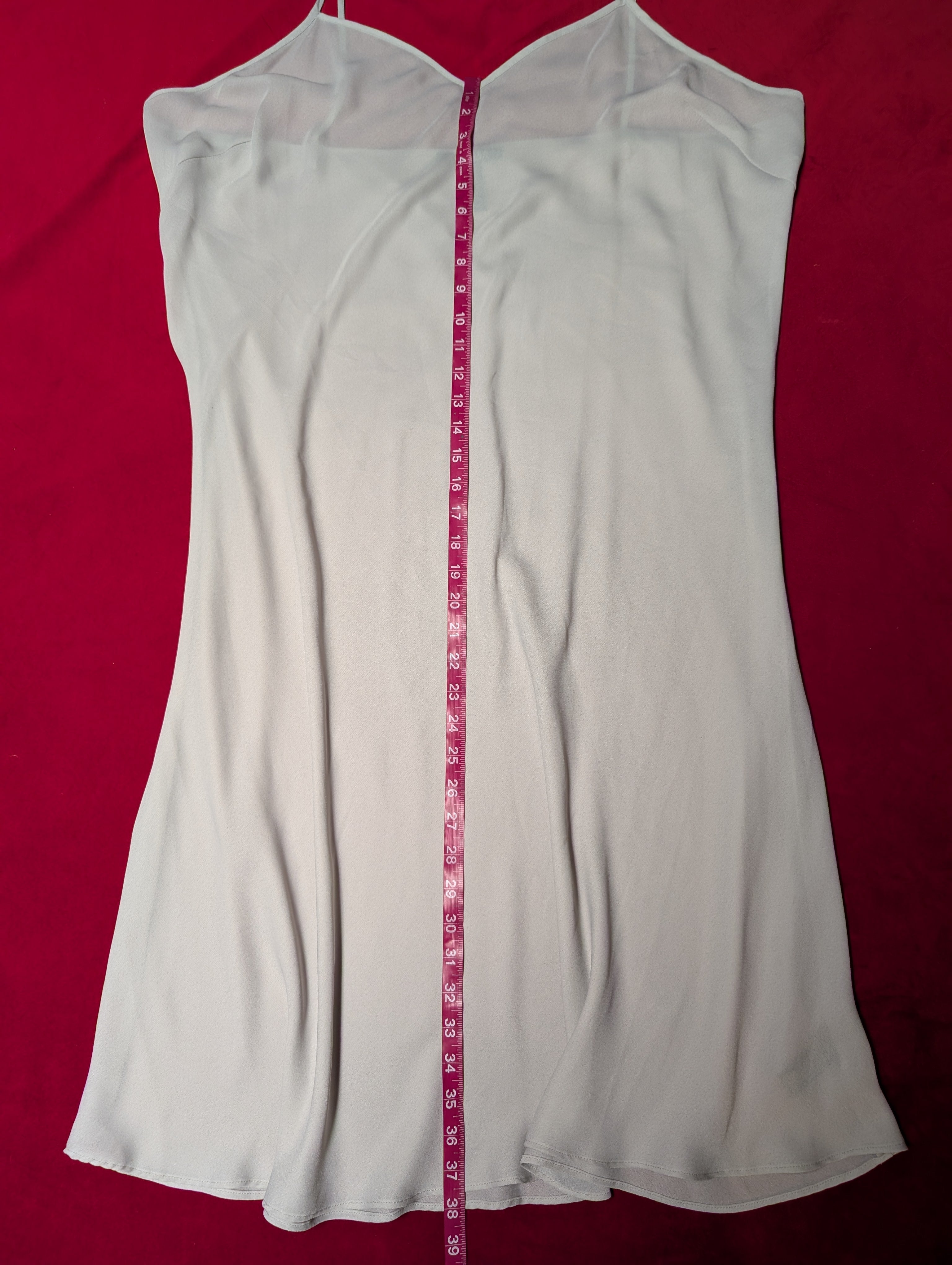 Vintage Lauren Ralph Lauren Slip Dress in Light French Grey Size 20