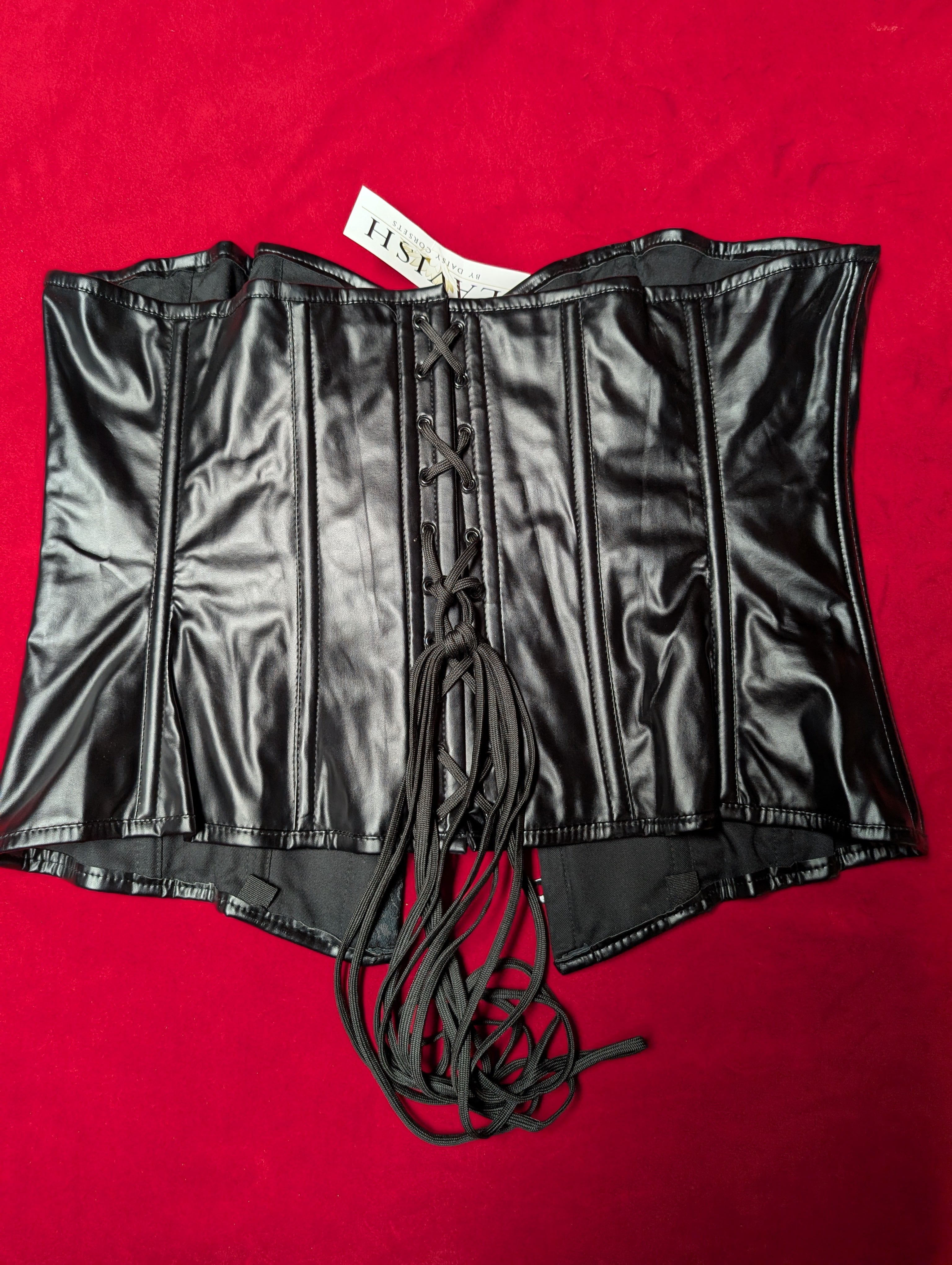 Lavish by Daisy Corsets Lace Wet Look Bustier 3XL