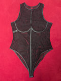 Mapale Nylon Fishnet Cyberpunk Bodysuit 2X/3X