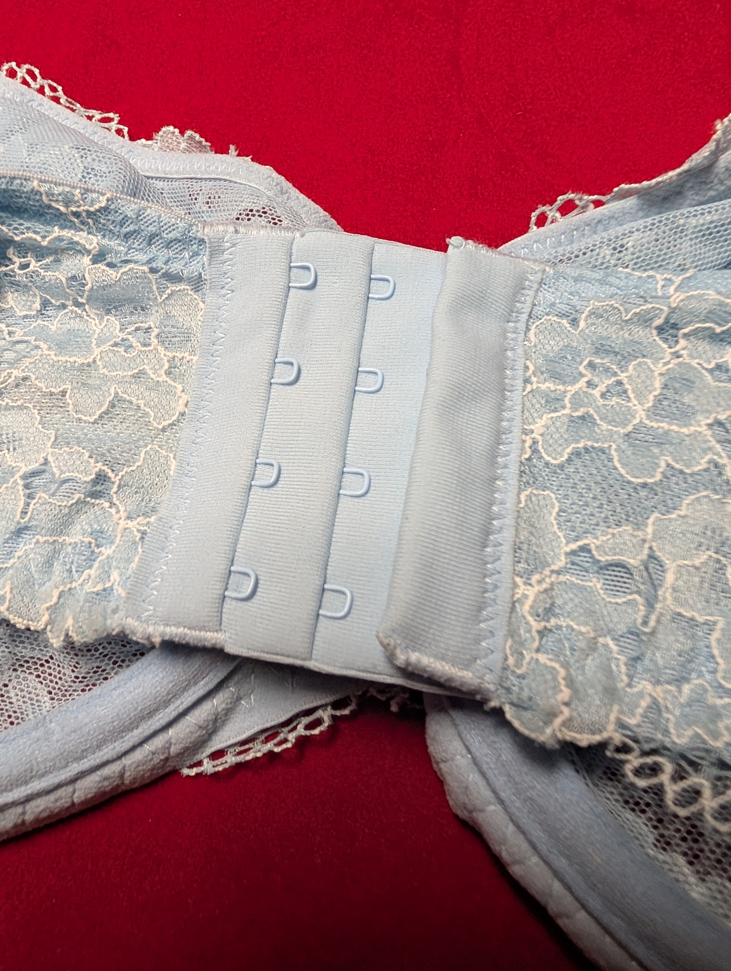 Camio Mio Unlined Comfort Lace Sky Blue Bra 36H