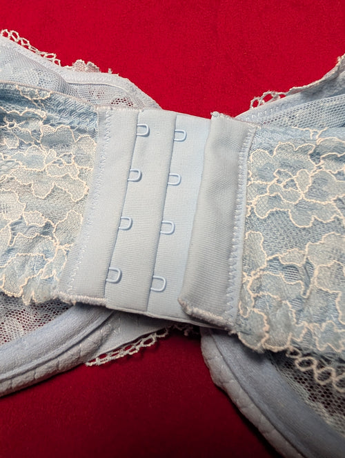 Camio Mio Unlined Comfort Lace Sky Blue Bra 36H