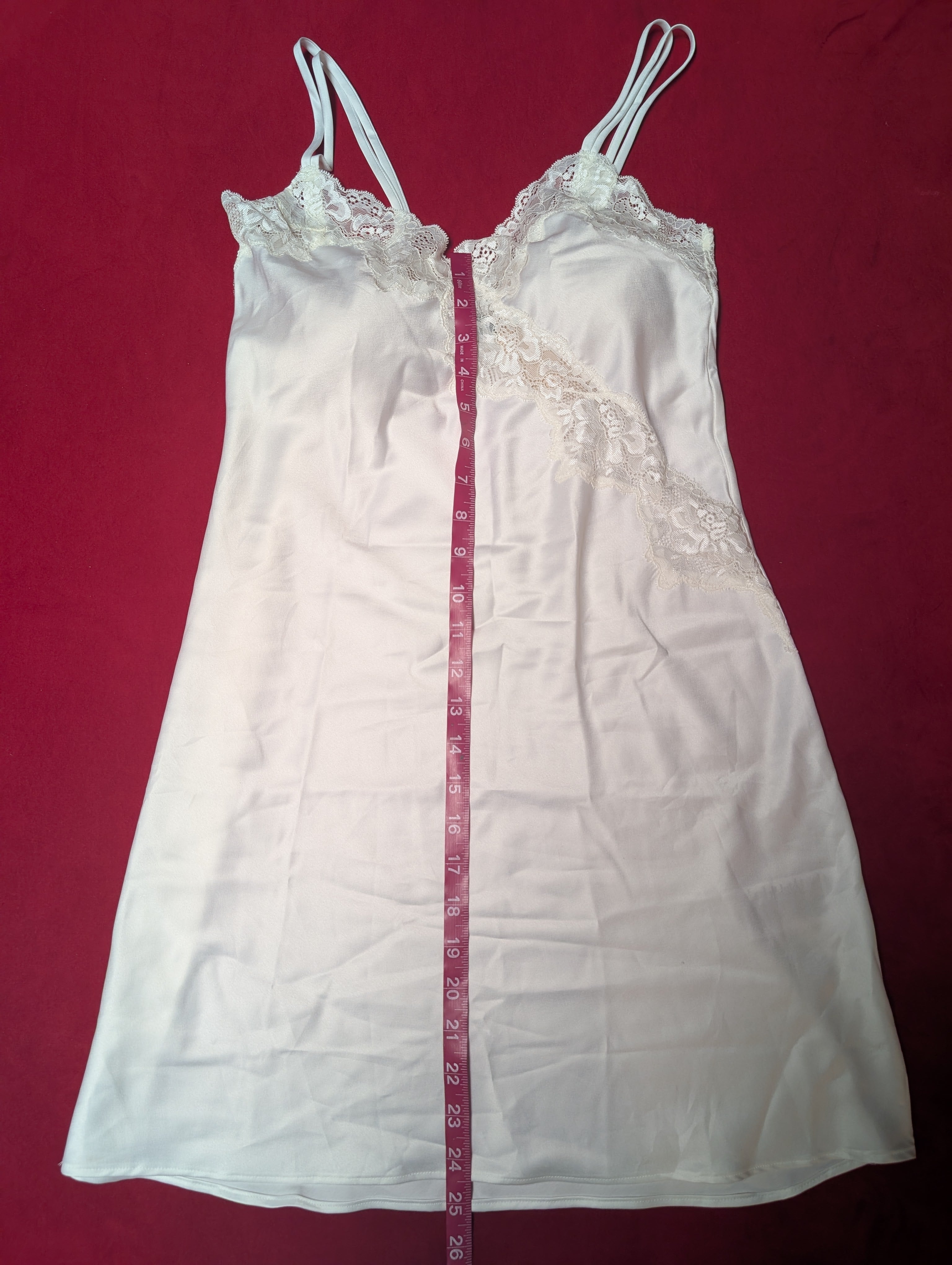 Lauren Ralph Lauren White Lace Detail Chemise XS