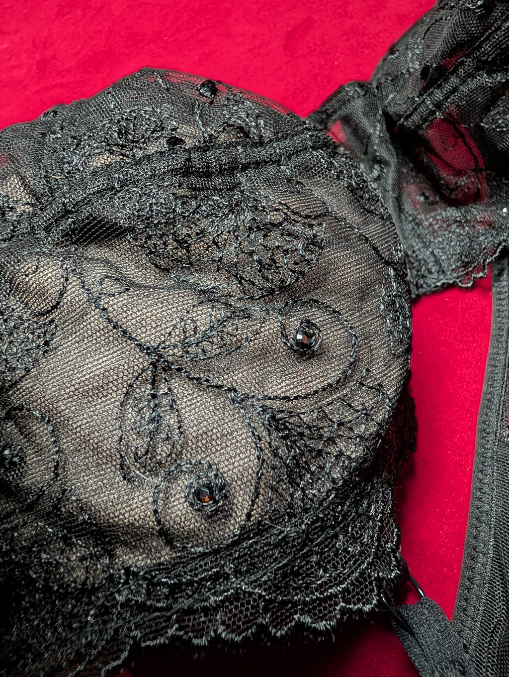 Panache Superbra Crystal Embellished Lace Bra and Panty Set UK 36G