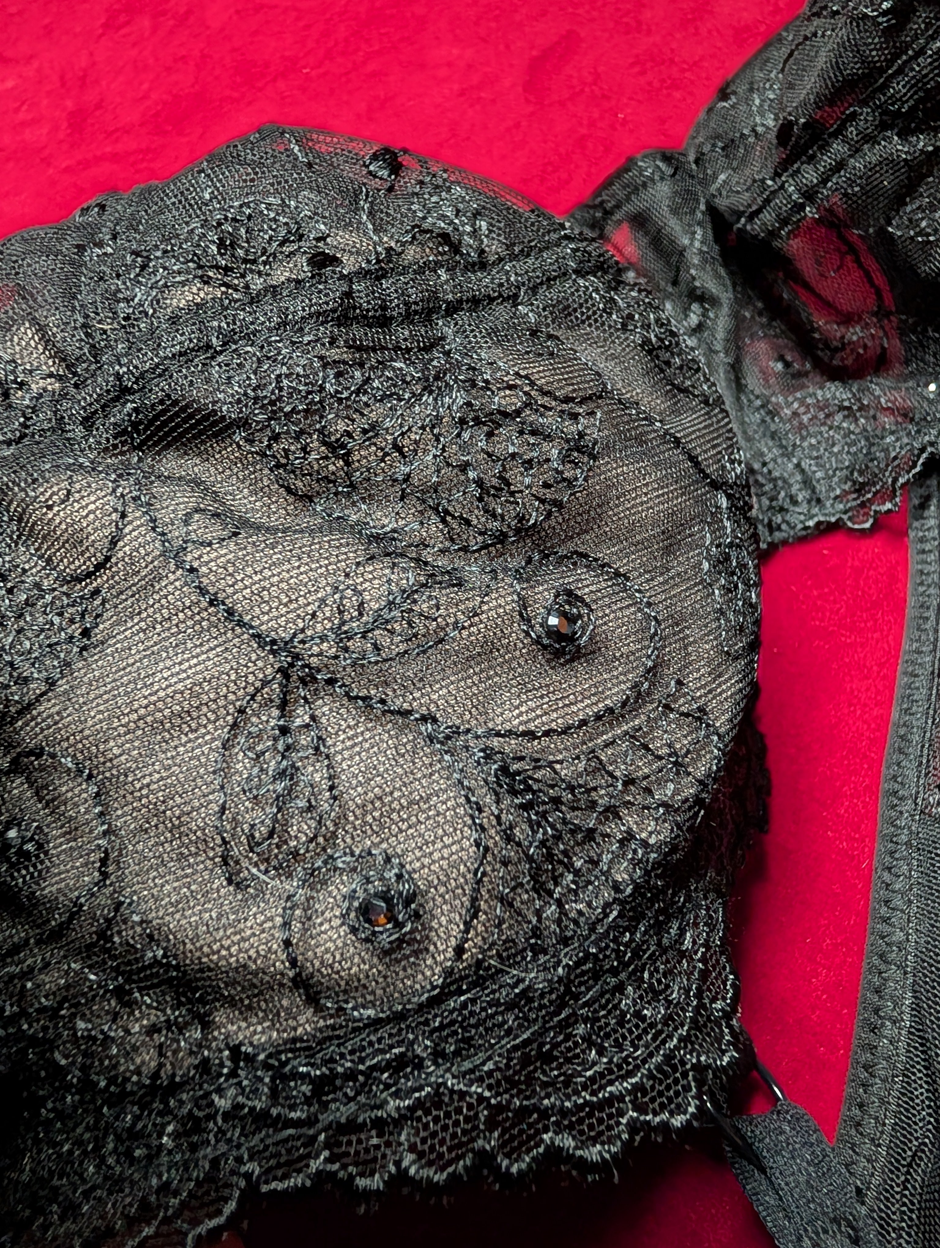 Panache Superbra Crystal Embellished Lace Bra and Panty Set UK 36G