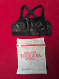 Shefit Fully Adjustable Snakeskin Black Wet Look Sports Bra 2X
