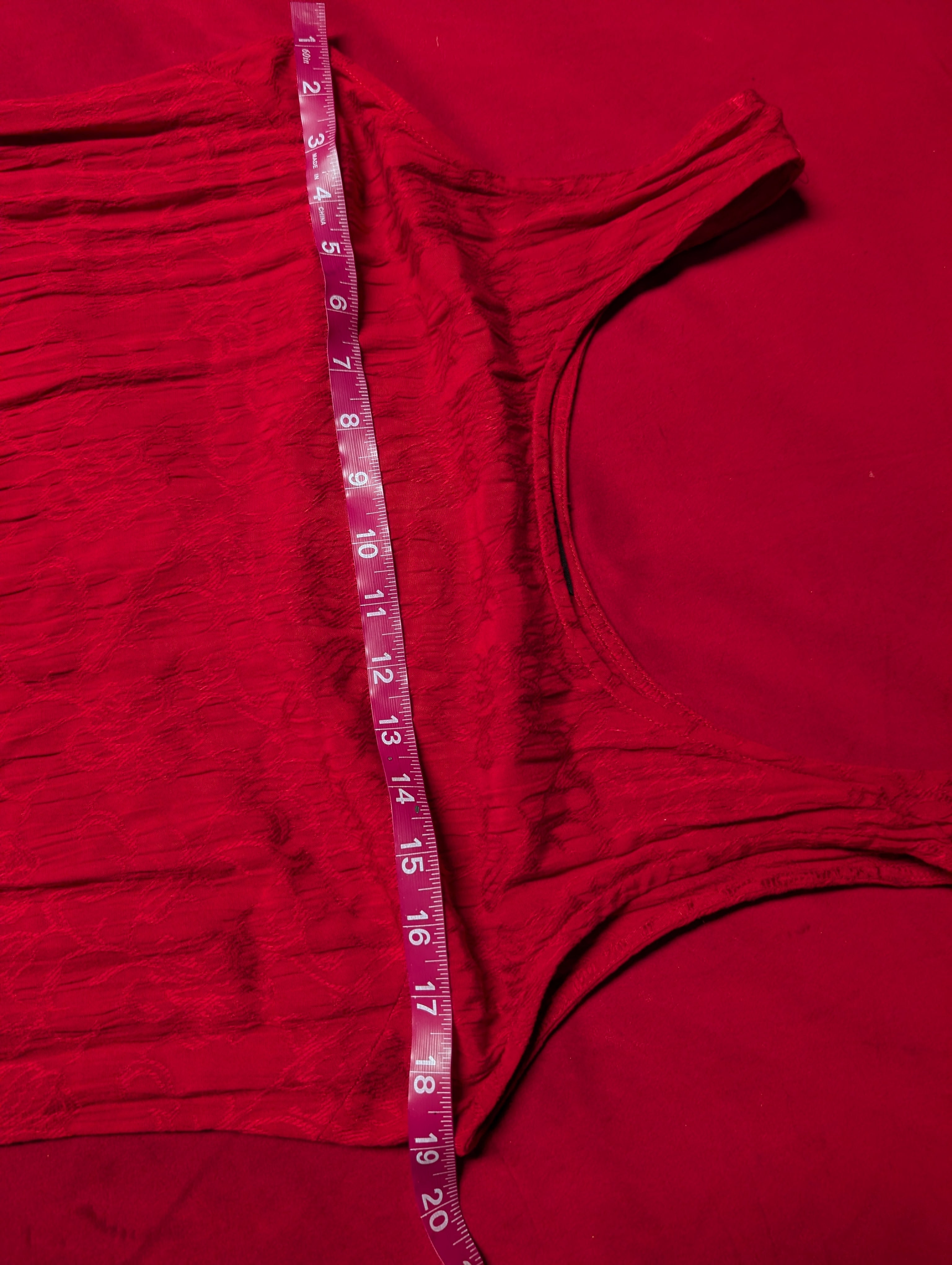 Vintage Embroidered Red Maxi Slip Dress in size 12