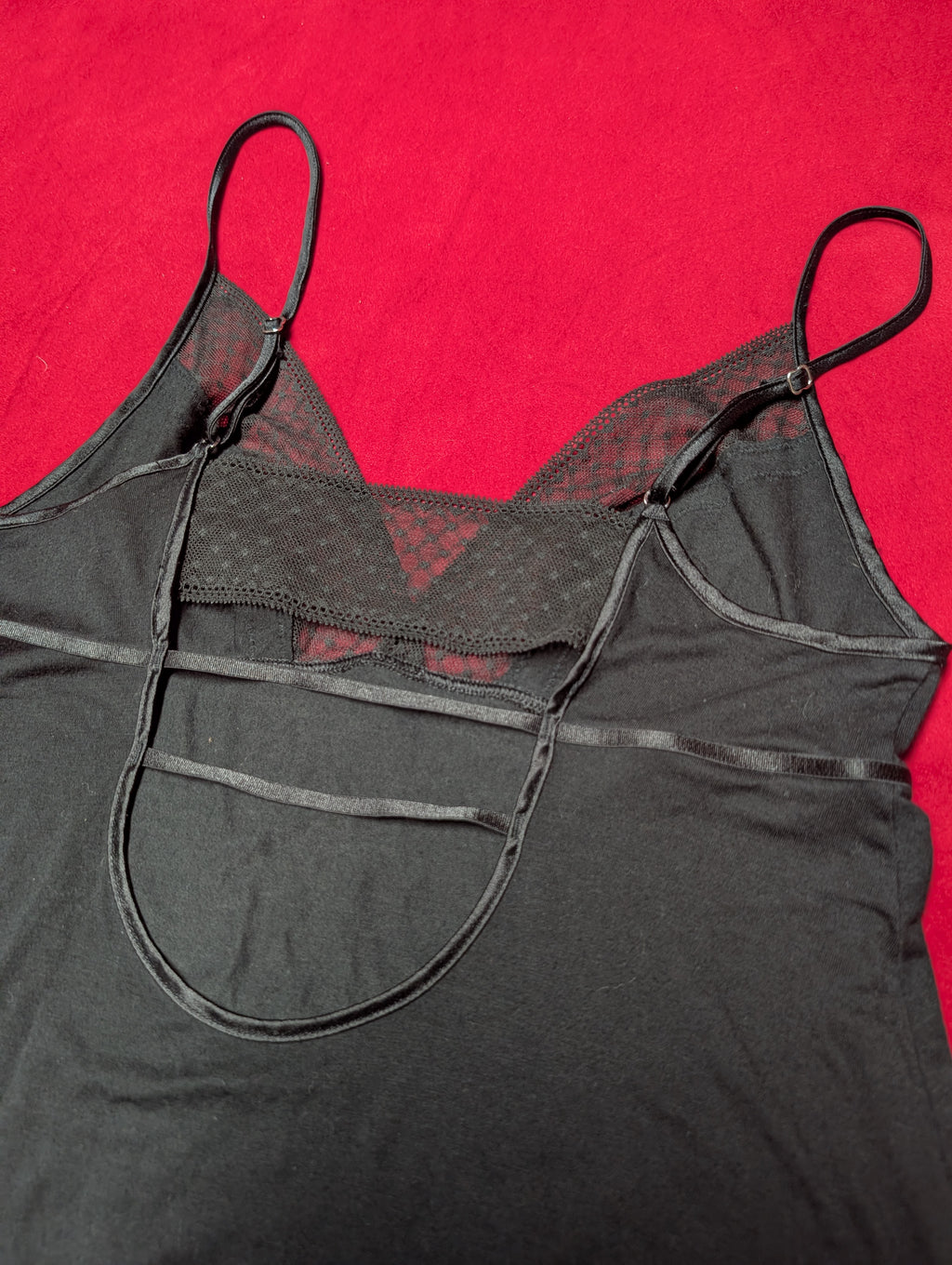 Victoria's Secret Irresistably Soft Black Lace Back Babydoll Chemise Small