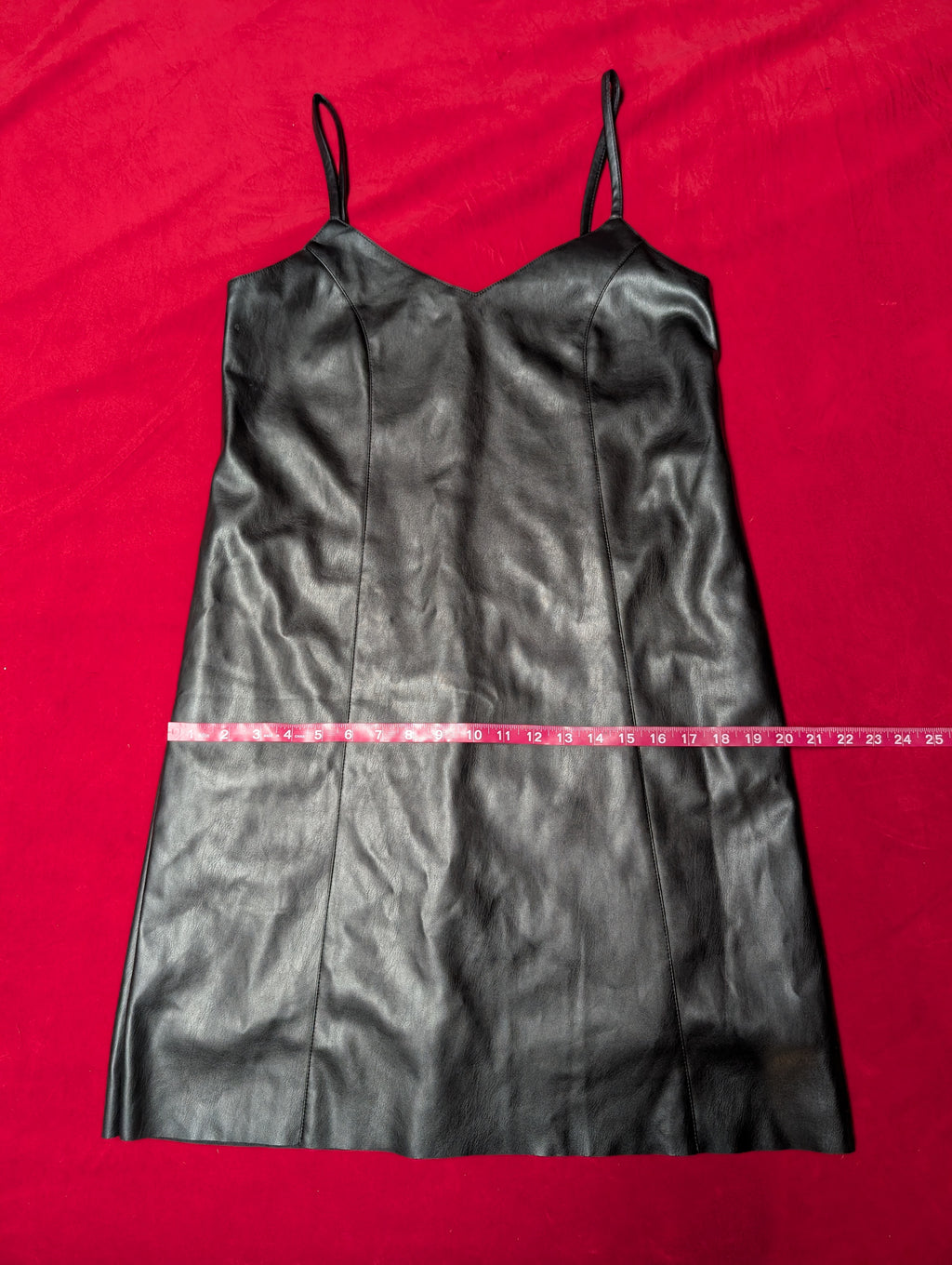 Faux Leather Bondage Mini Dress 2XS / XS