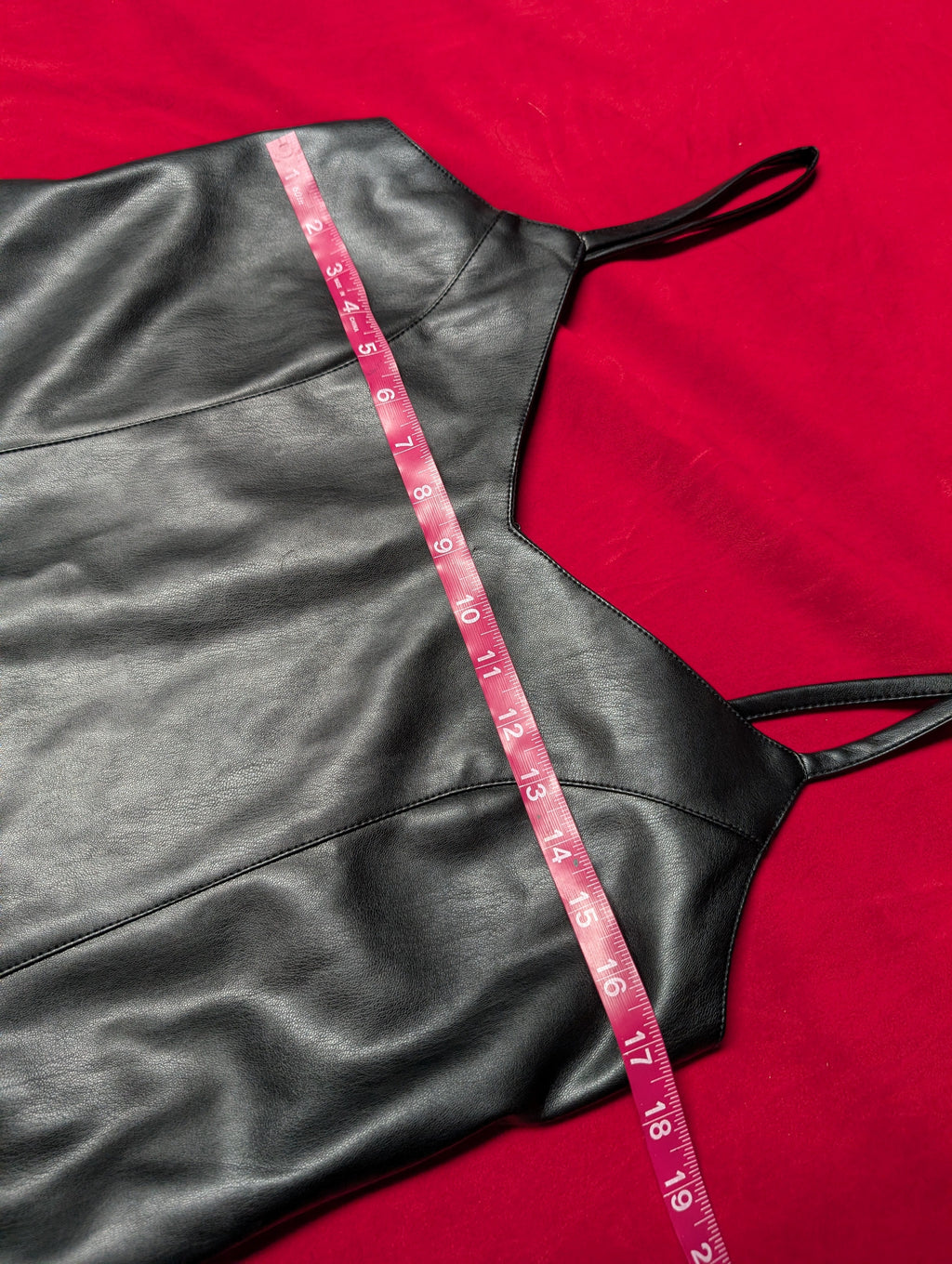 Faux Leather Bondage Mini Dress 2XS / XS