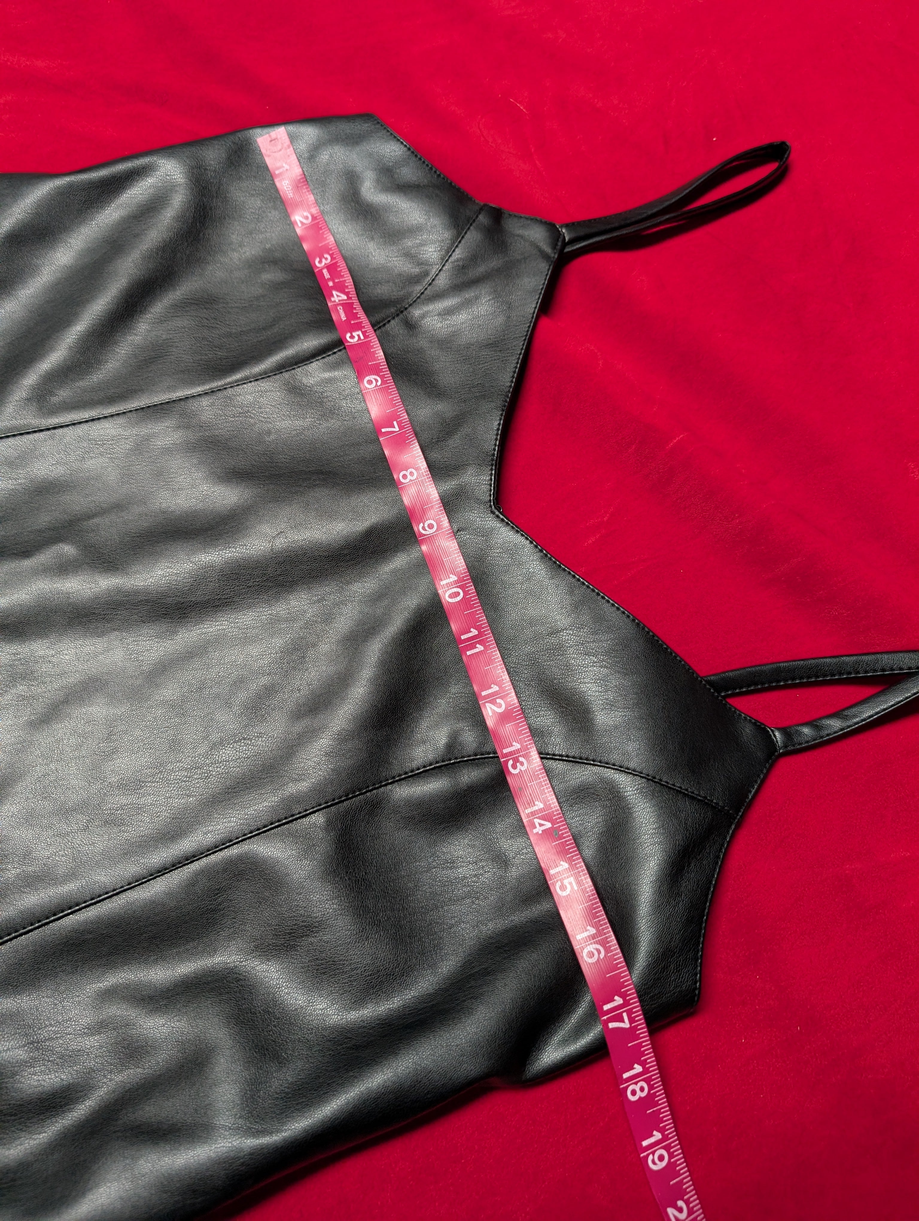 Faux Leather Bondage Mini Dress 2XS / XS