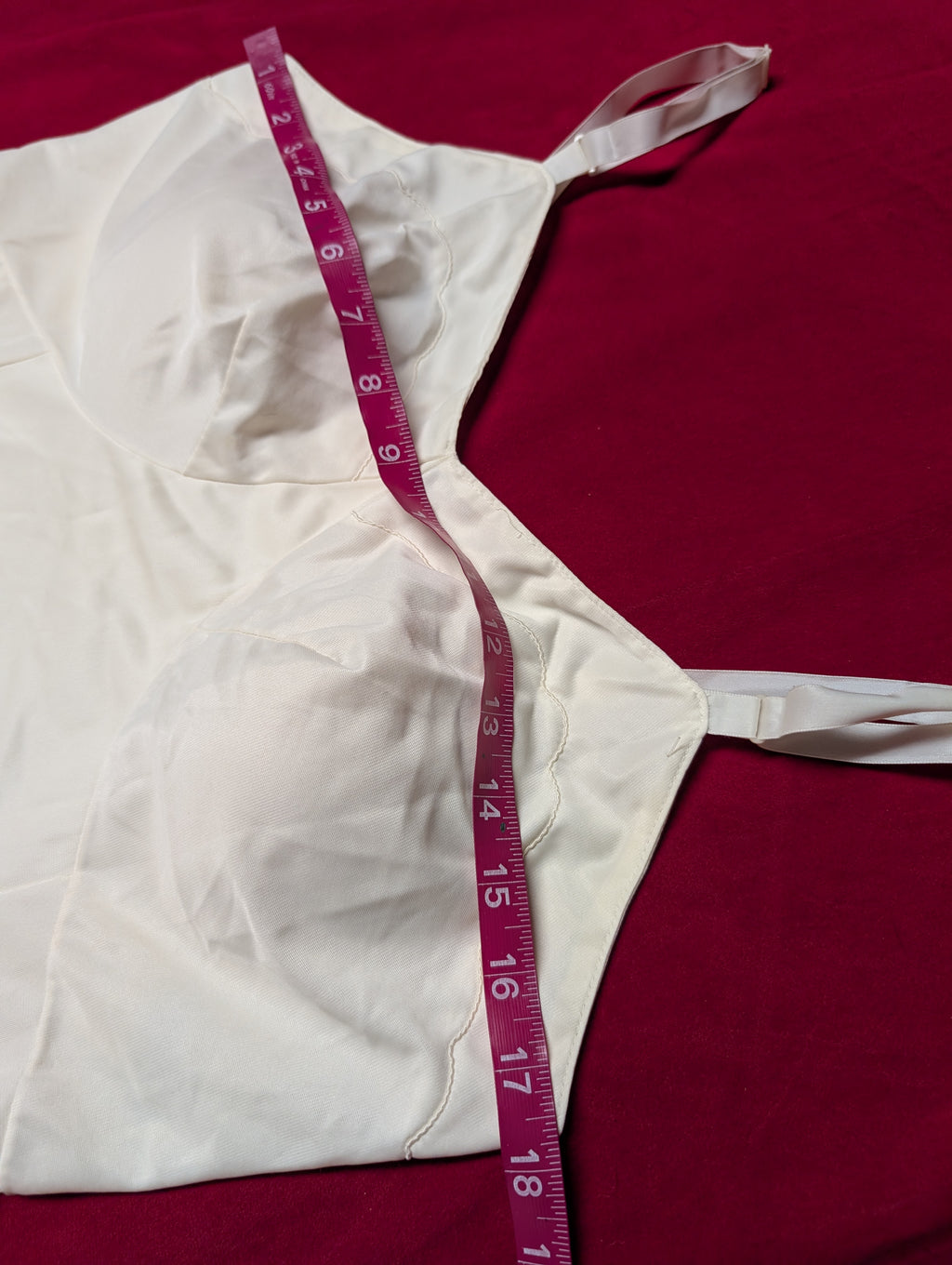 Vintage Cream Slip Dress Camisole 38 Medium