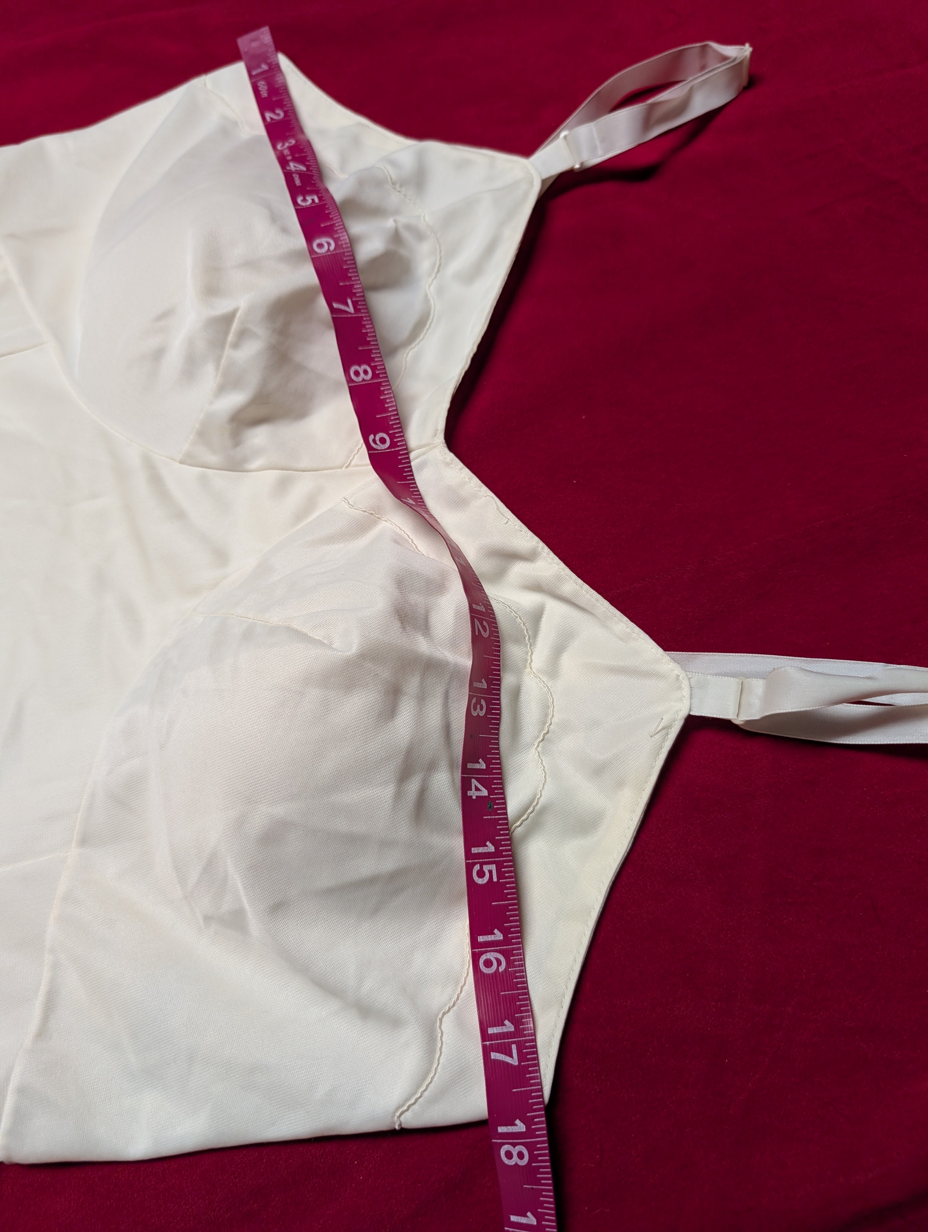 Vintage Cream Slip Dress Camisole 38 Medium