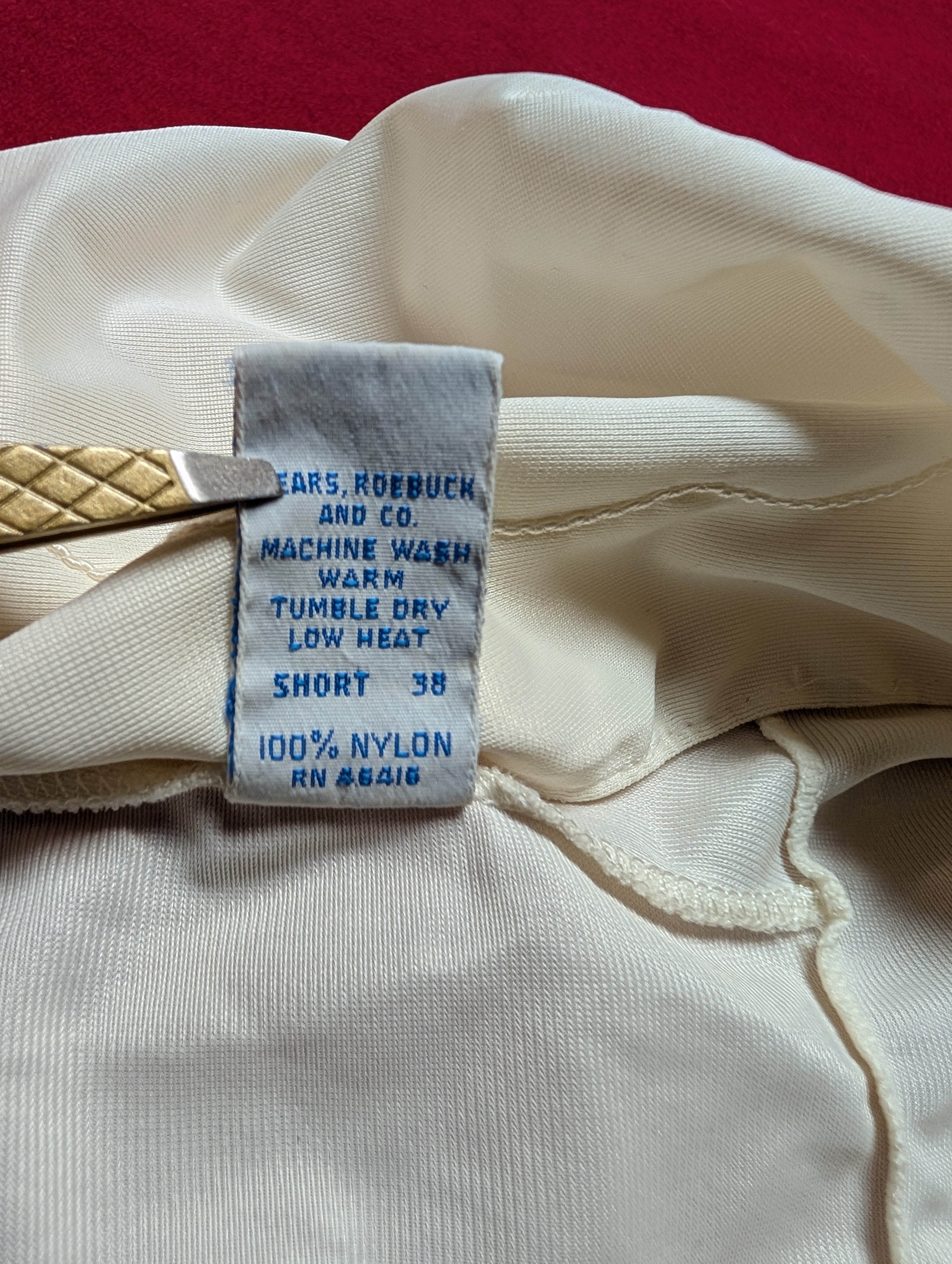 Vintage Cream Slip Dress Camisole 38 Medium
