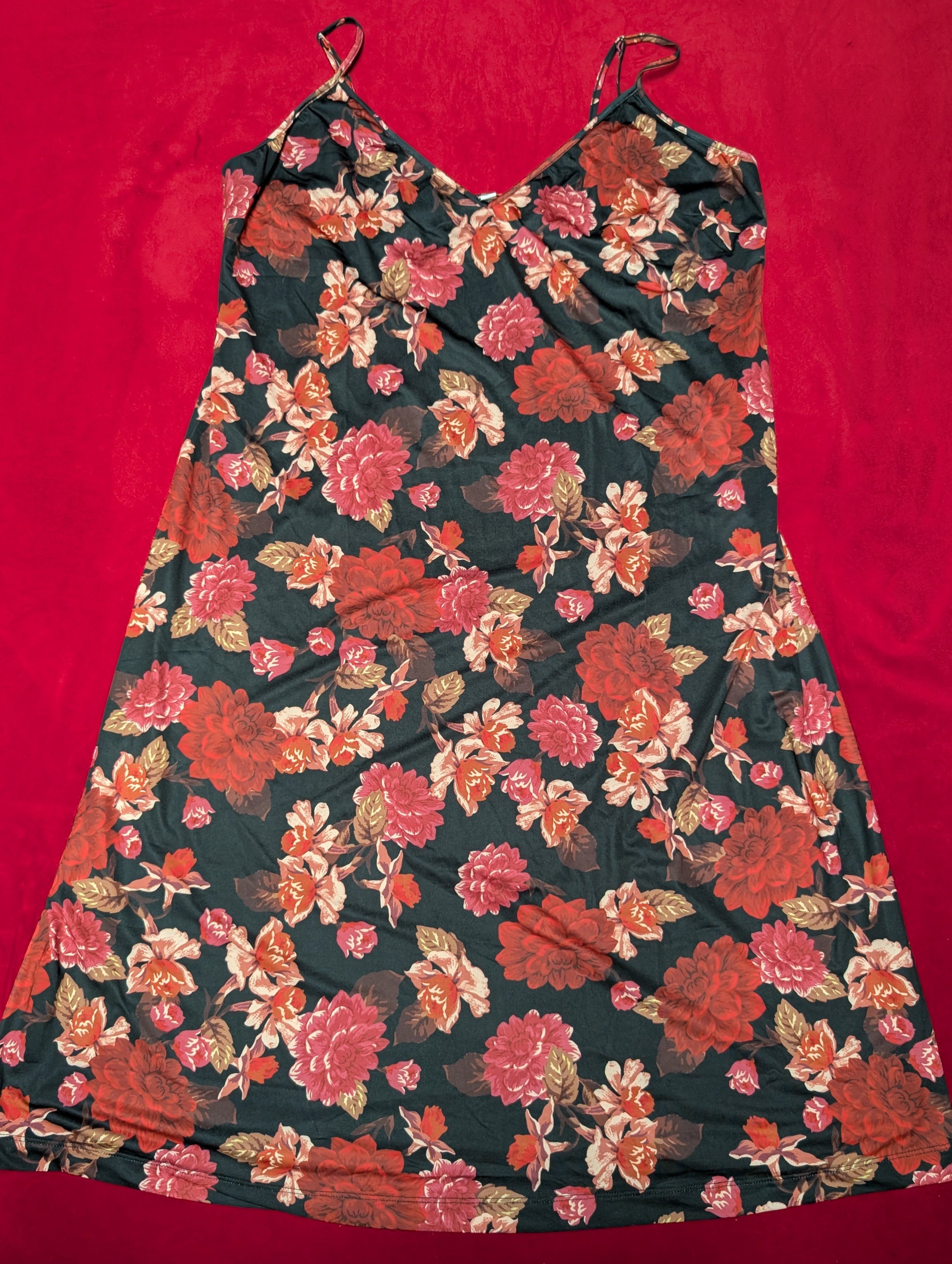 Essential Comfort Floral Midi Slip Chemise in Large