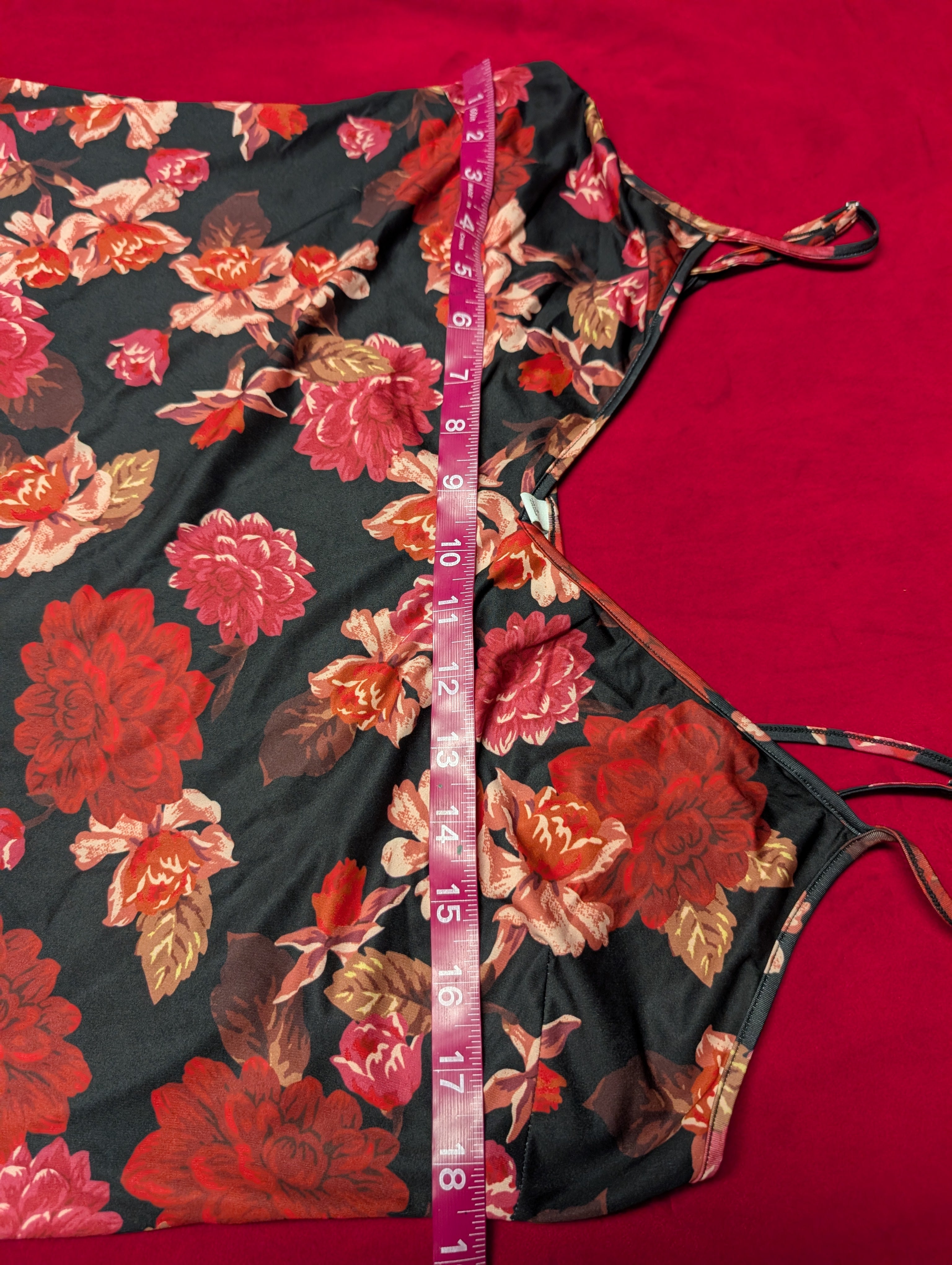 Essential Comfort Floral Midi Slip Chemise in Large