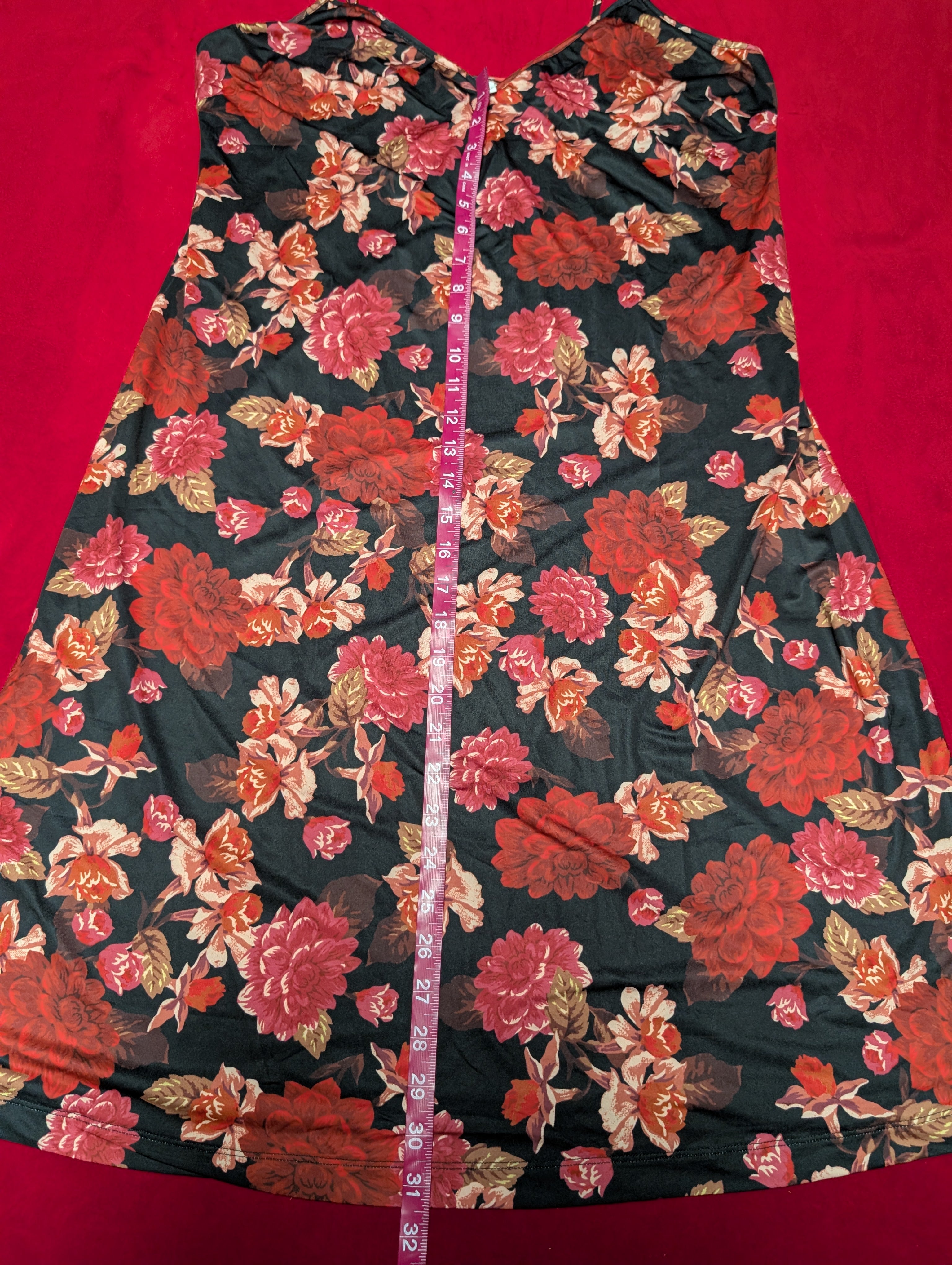 Essential Comfort Floral Midi Slip Chemise in Large