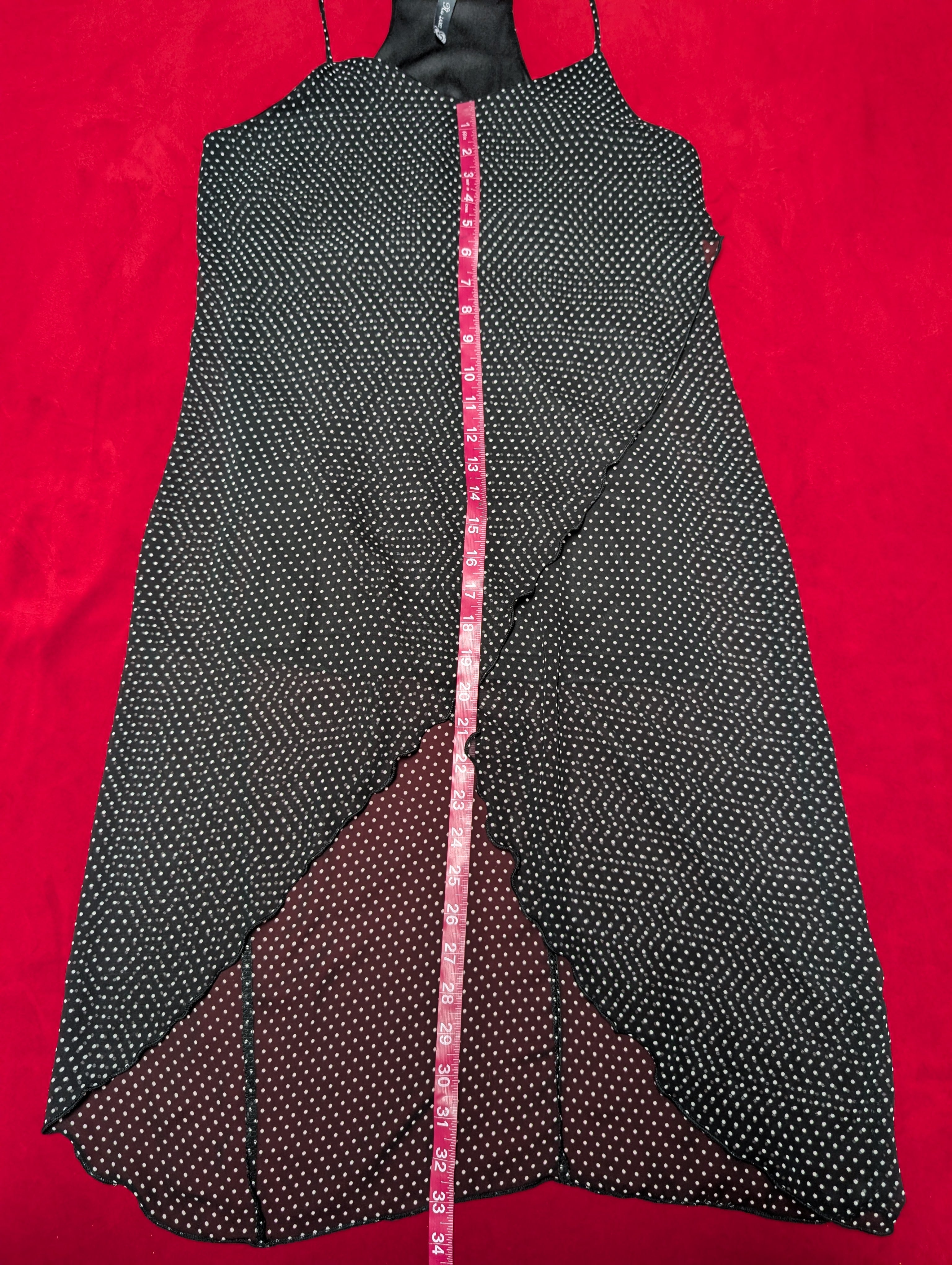 Polka Dot Asymmetrical Wrap Dress in Small