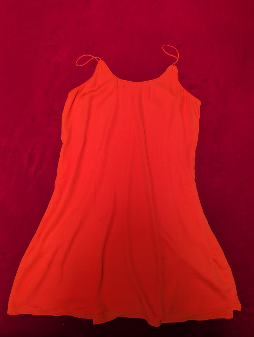 Alya Flirty Red Layers Mini Slip Dress in Medium