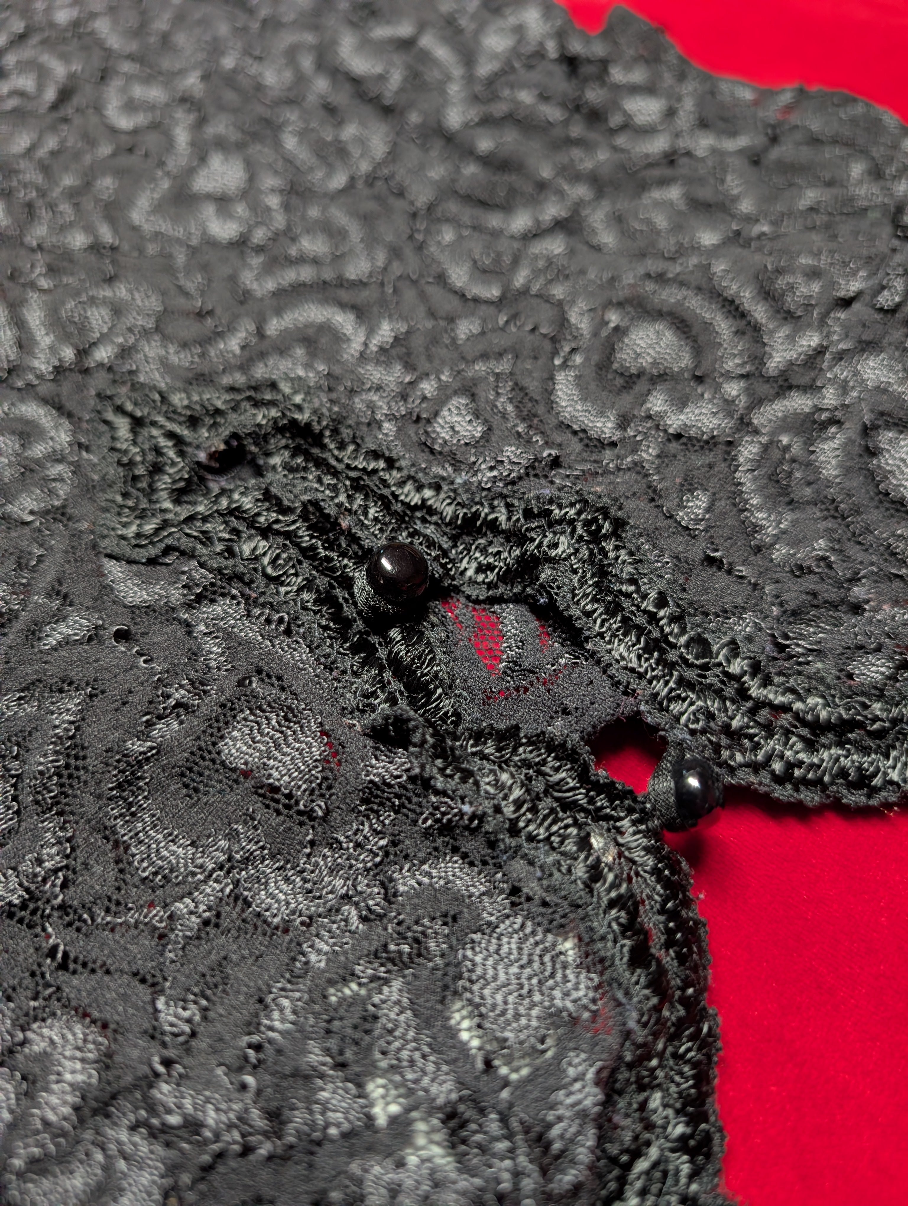 Private Luxuries Button-down Lace Little Black Chemise in Small