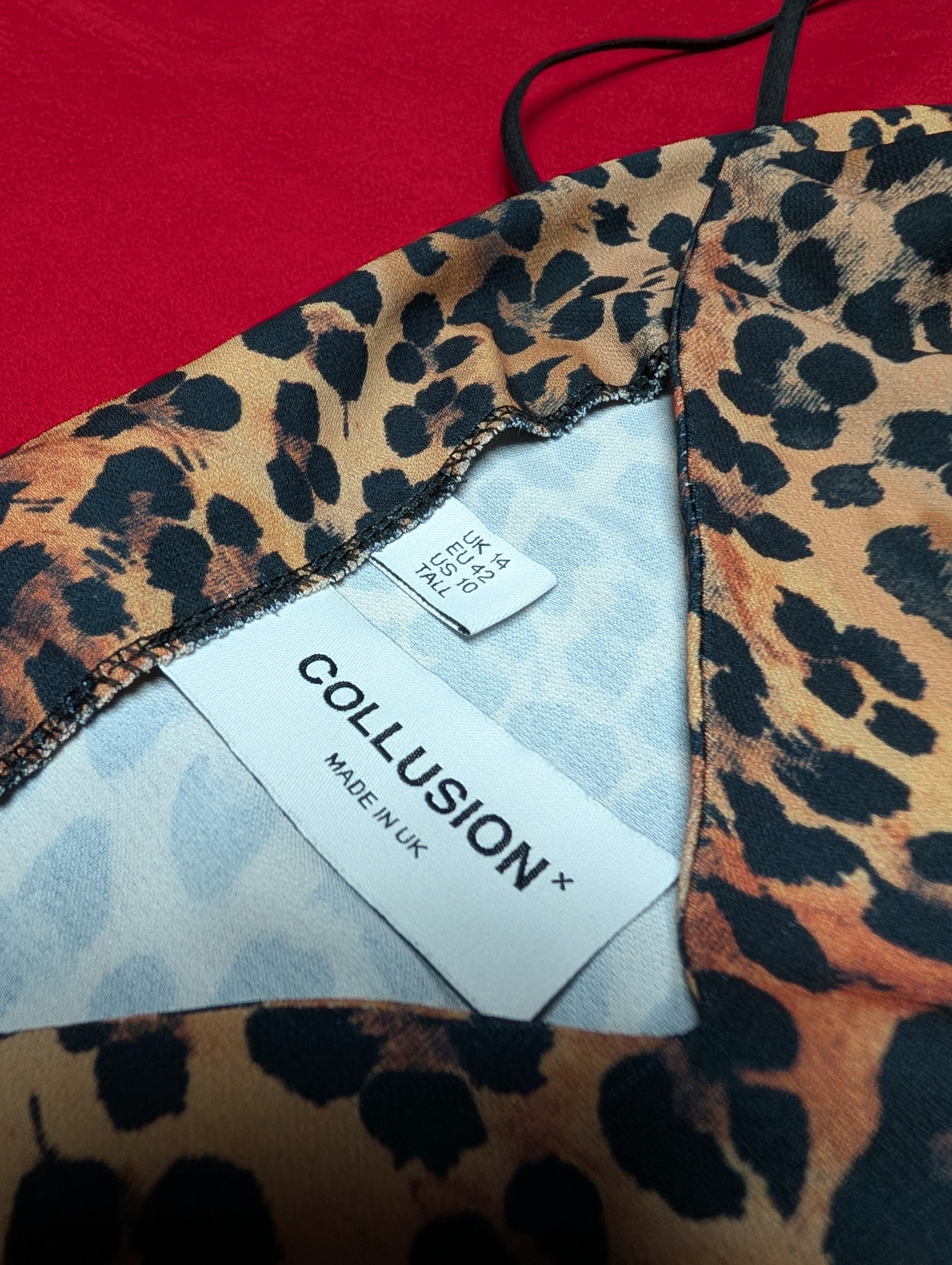 Collusion UK Cheetah Girl Mini Slip Dress in Size 10