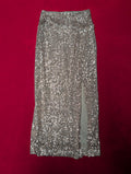 Mia Joy Champagne Sequin Maxi Skirt in XS