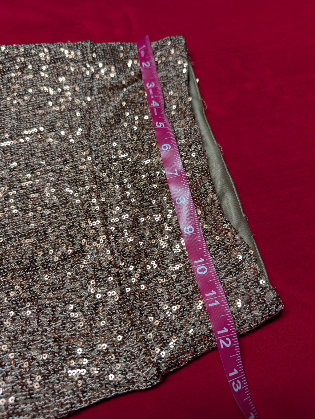 Mia Joy Champagne Sequin Maxi Skirt in XS