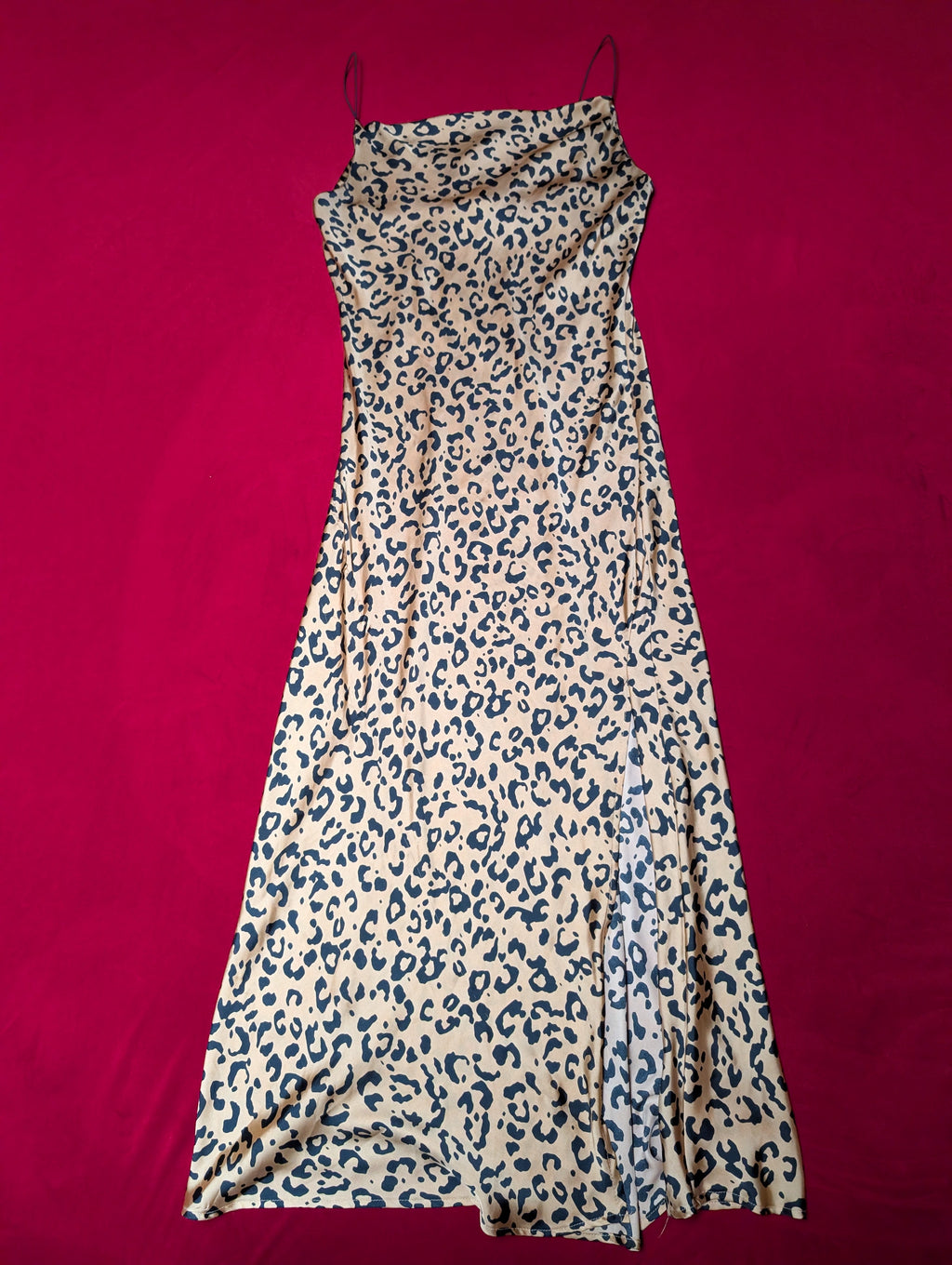 Charmed Hearts Animal Print Cheetah Slip Maxi Dress in XL