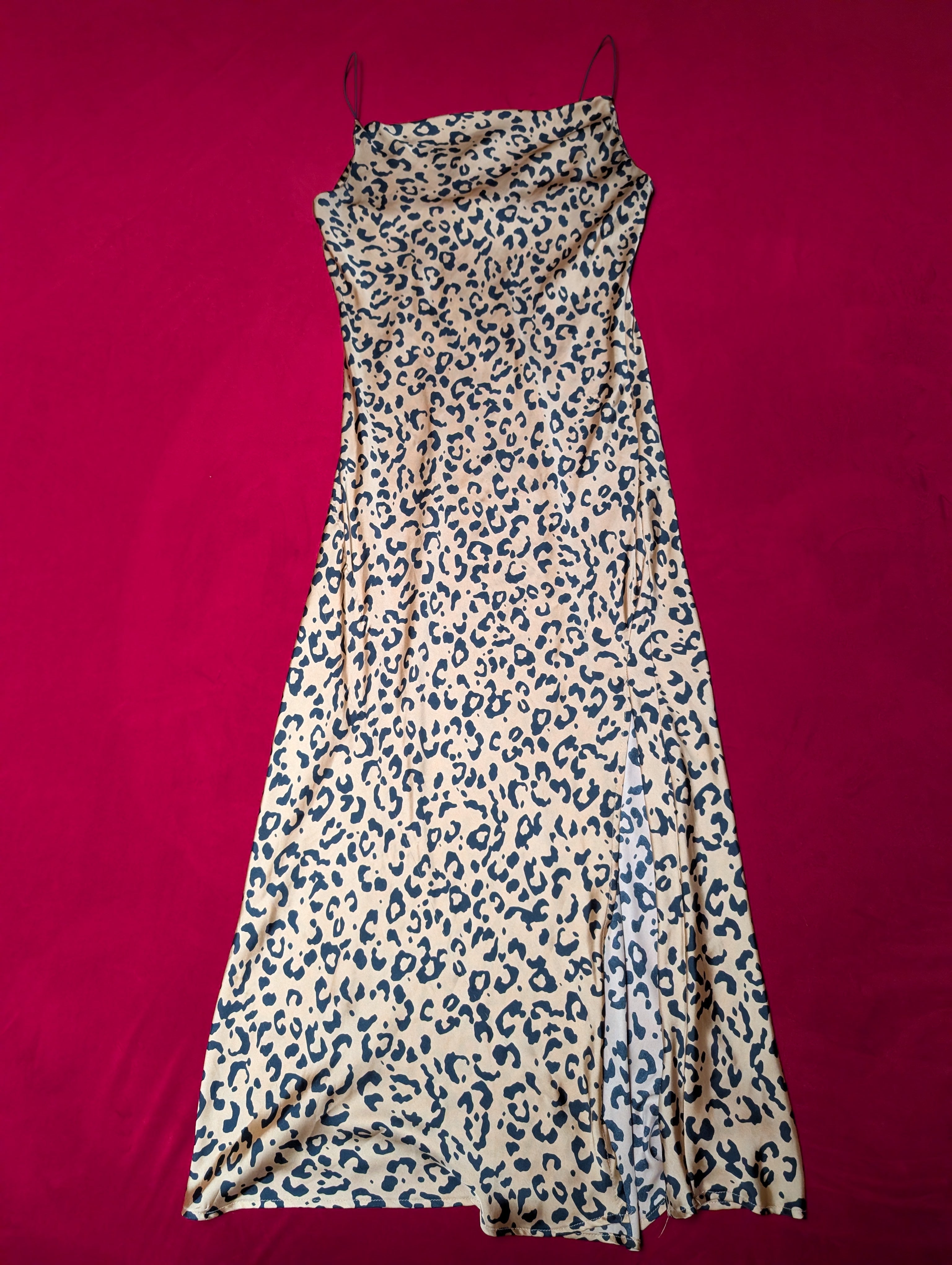 Charmed Hearts Animal Print Cheetah Slip Maxi Dress in XL