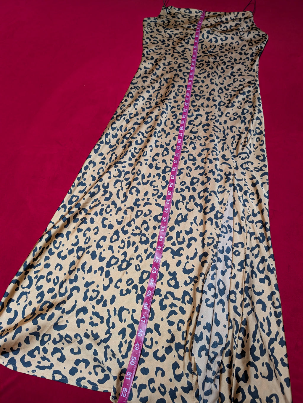 Charmed Hearts Animal Print Cheetah Slip Maxi Dress in XL