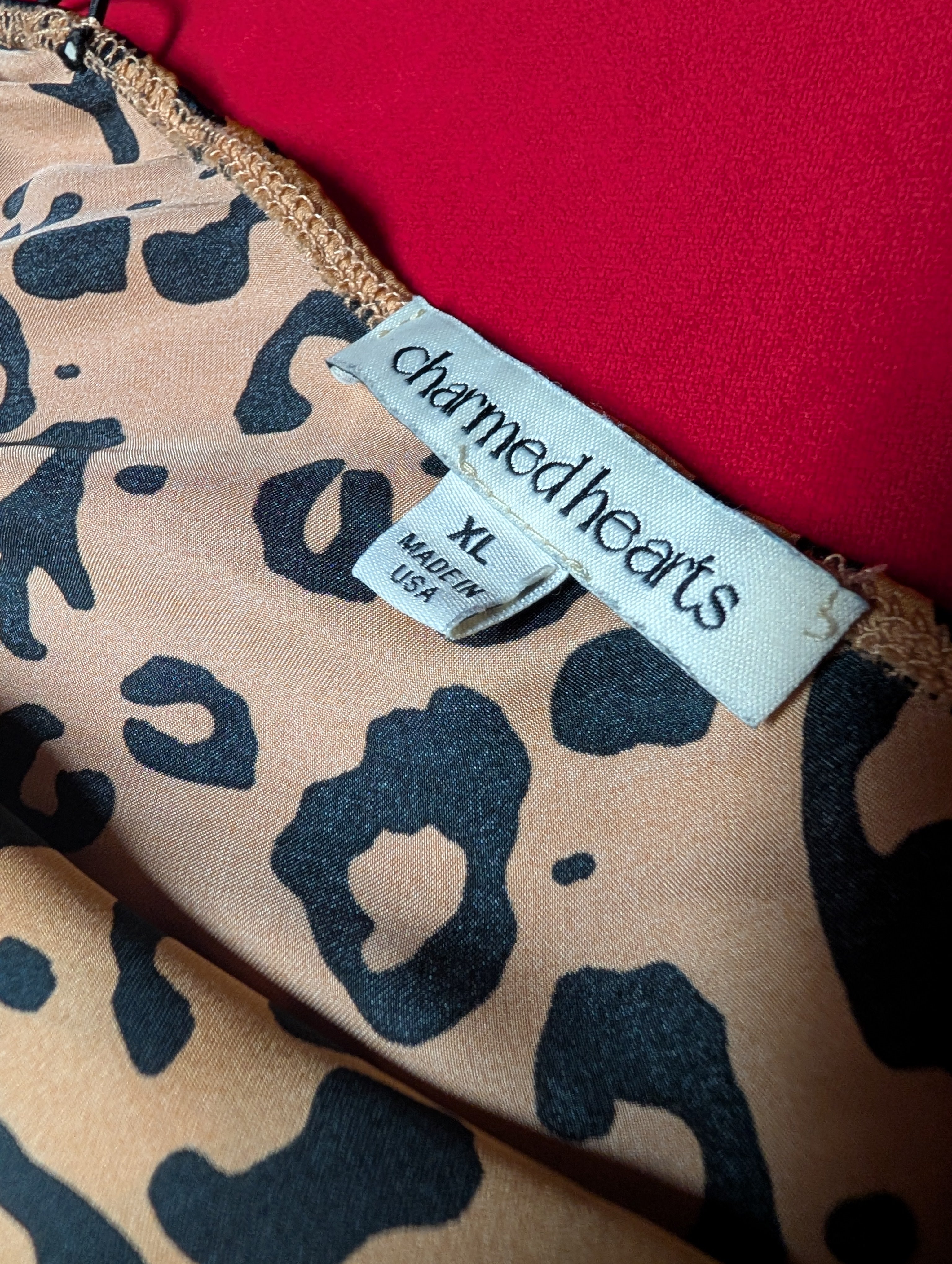 Charmed Hearts Animal Print Cheetah Slip Maxi Dress in XL