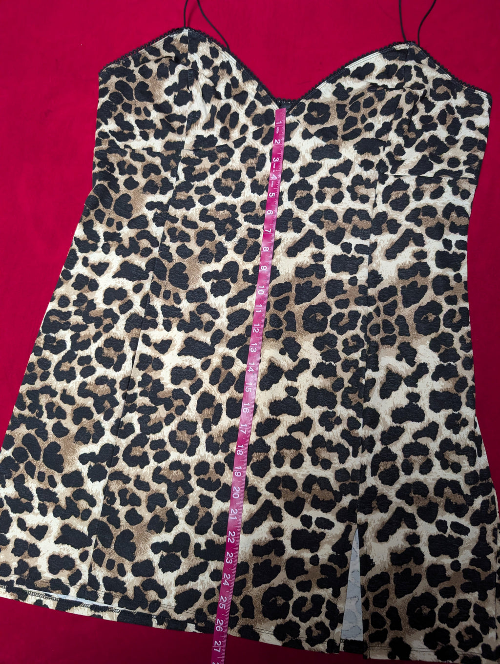 Sweetheart Animal Print Cheetah Mini Slip Dress in 3X
