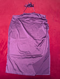 Magenta Pink Purple Halter Satin Split Dress size 20