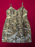 Metallic Snakeskin Mini Dress in Medium