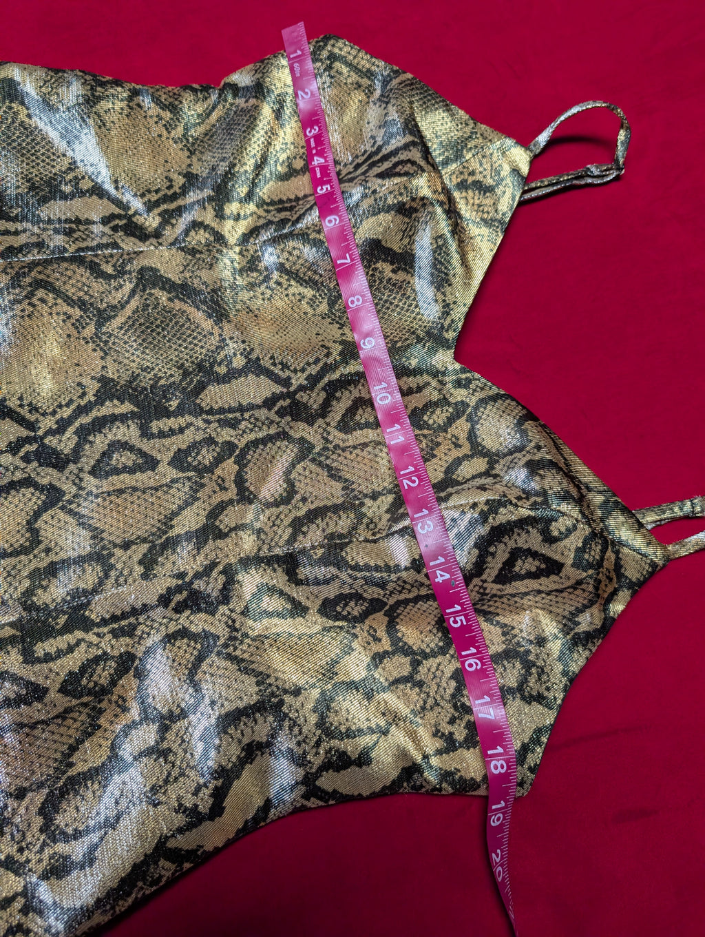 Metallic Snakeskin Mini Dress in Medium