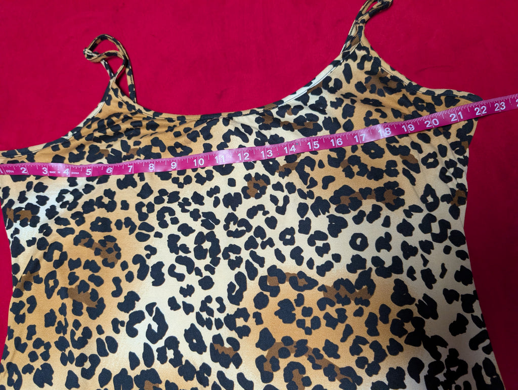 Fashion Nova Animal Print Cheetah Mini Slip Dress in 3X