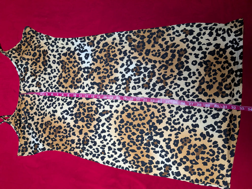 Fashion Nova Animal Print Cheetah Mini Slip Dress in 3X