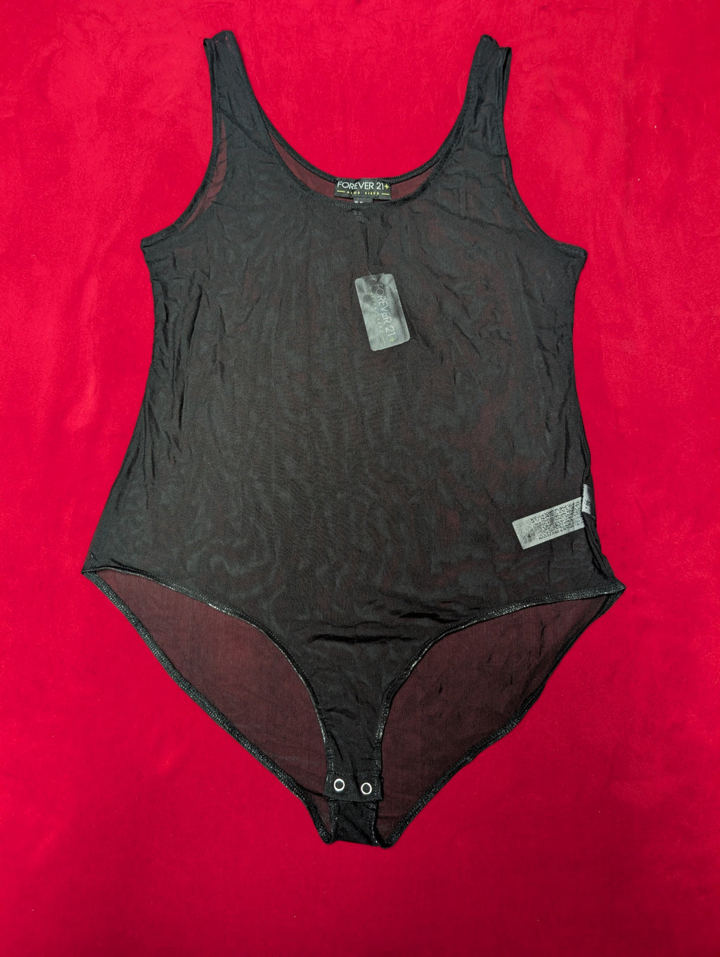 Seriously Sheer Mesh Knit Bodysuit in 1X