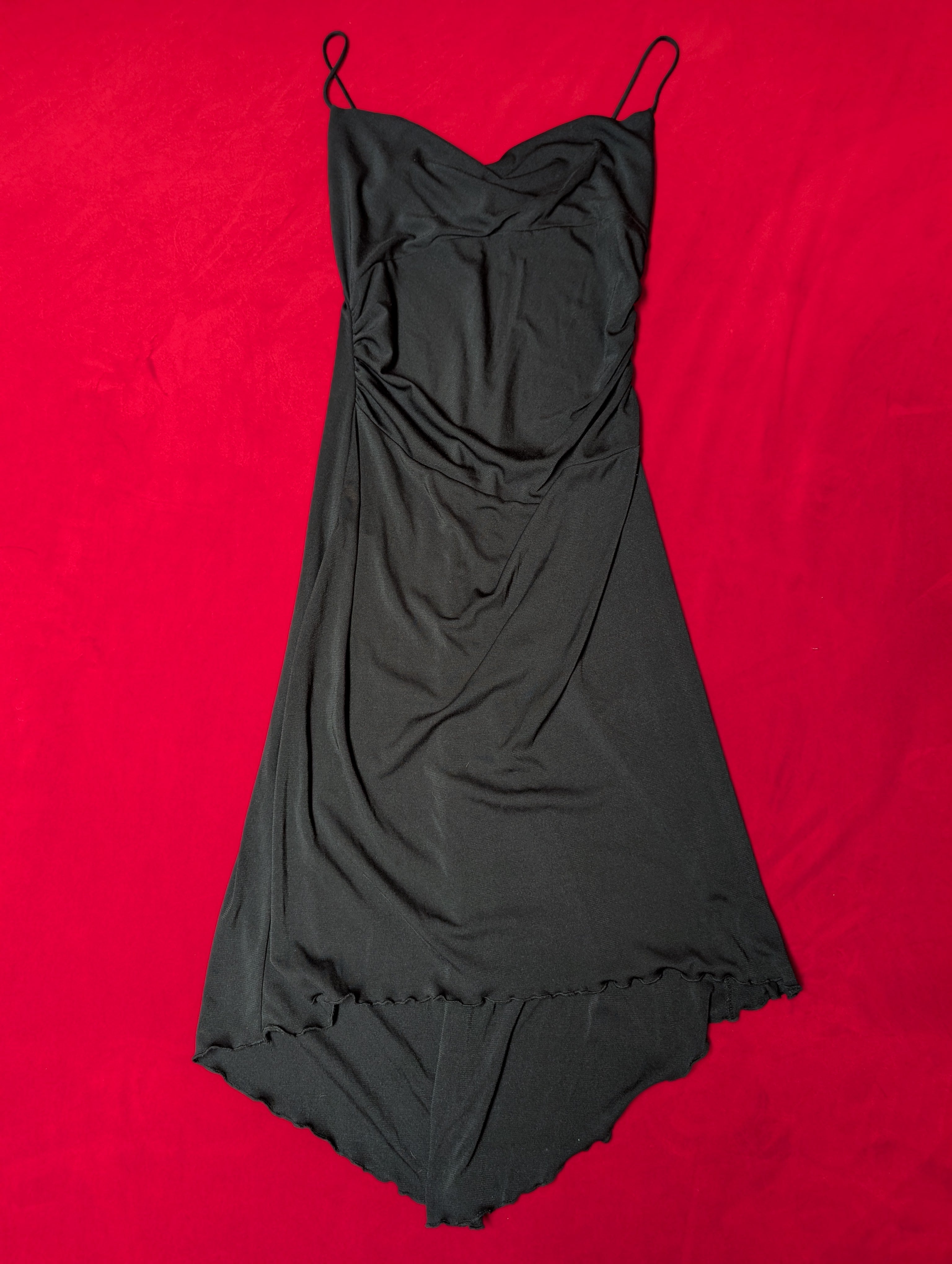 City Triangles Sleek Black Midi Slip Dress size Large