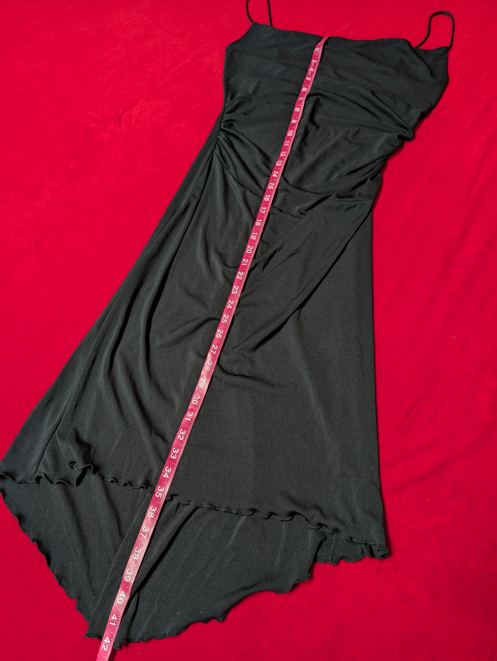 City Triangles Sleek Black Midi Slip Dress size Large