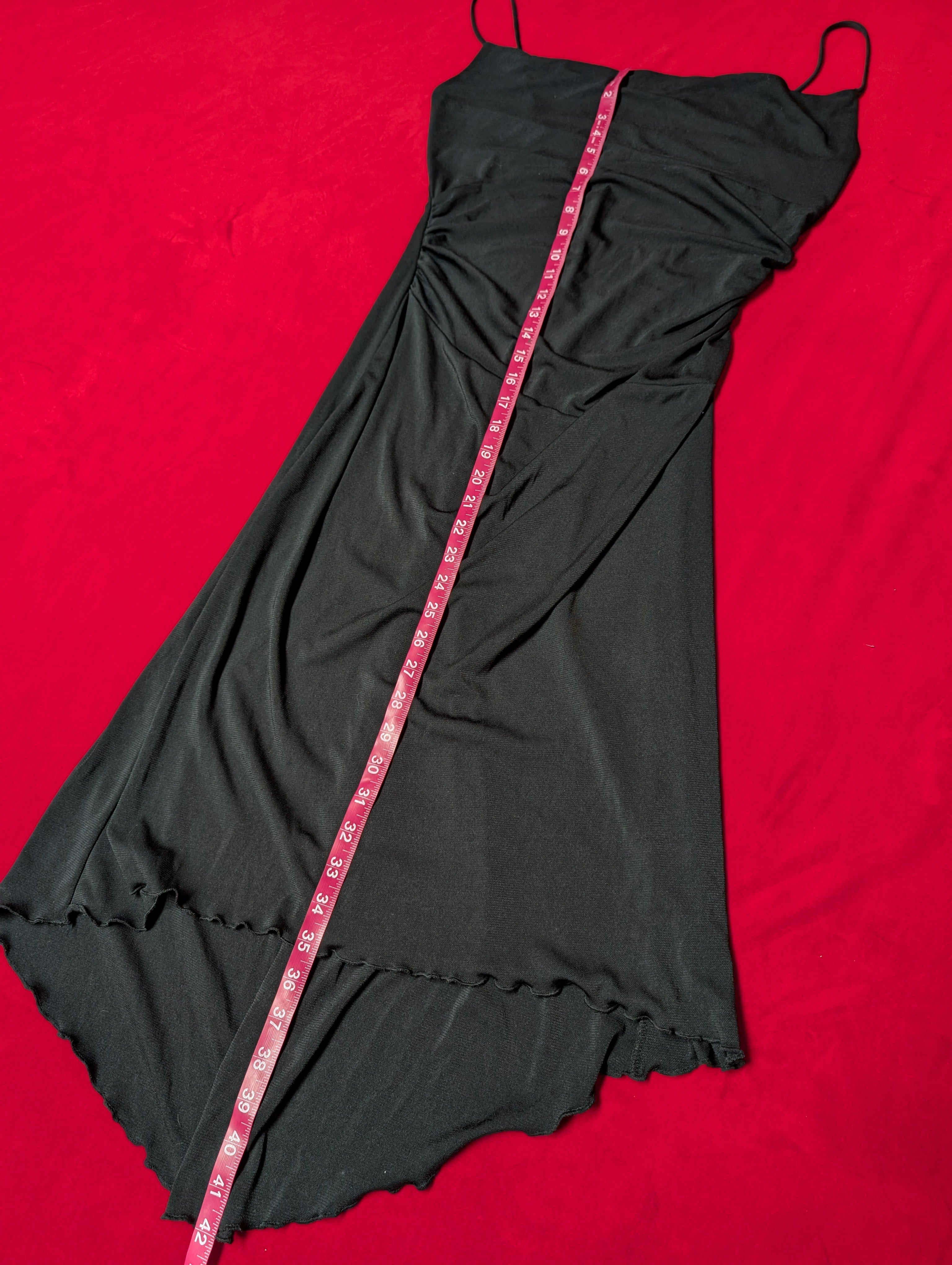 City Triangles Sleek Black Midi Slip Dress size Large