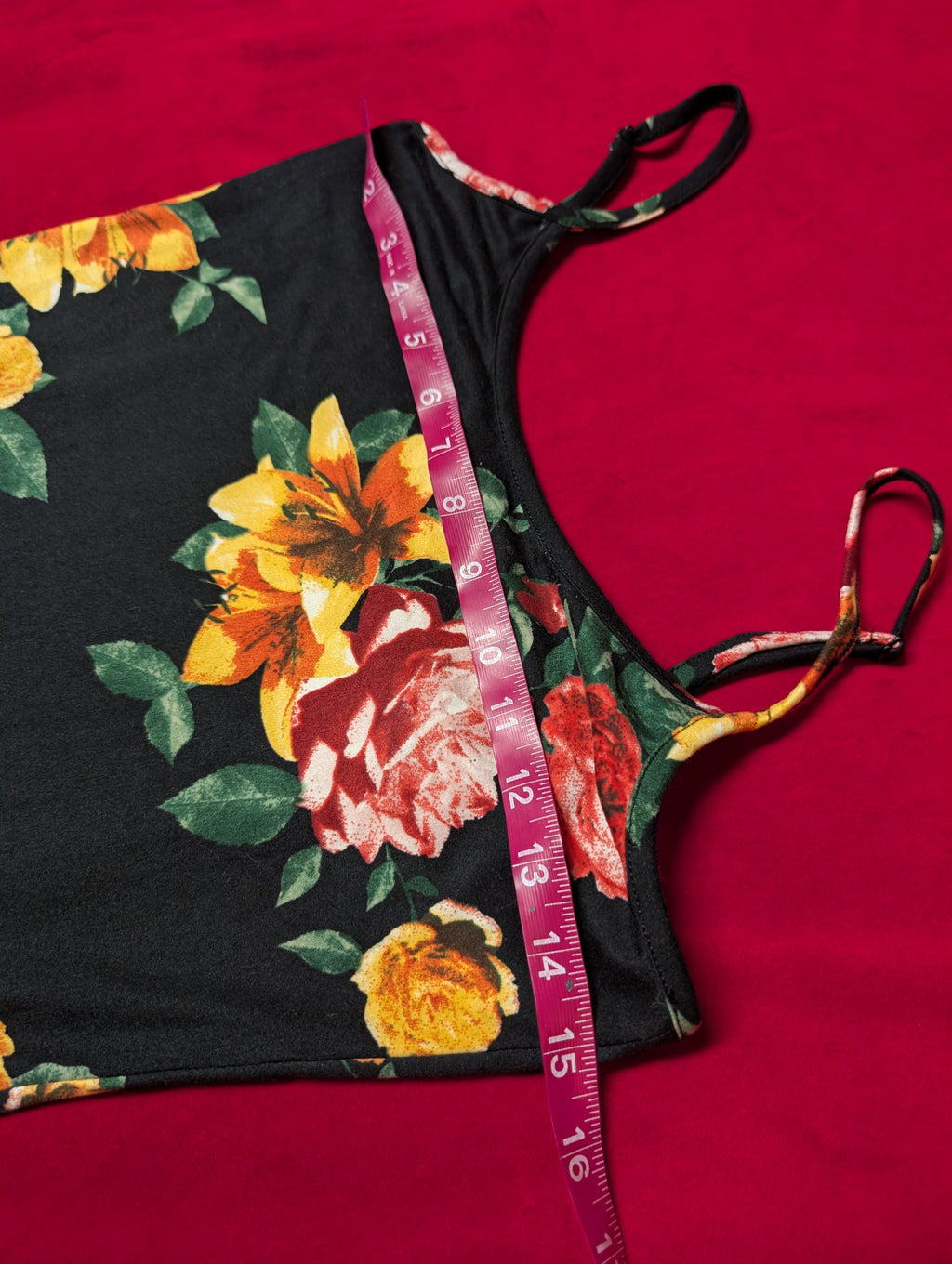 Heart & Hips Tropical Floral Midi Length Spaghetti Strap Slip Dress in Medium
