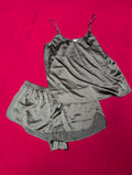 Ekouaer Olive Green Tank Top & Tap Shorts Sleepwear Set size Medium