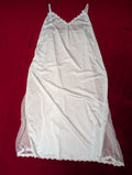 Beautiful White Maxi Slip Dress Nightie in Stark White with Lace Slits size 4XL