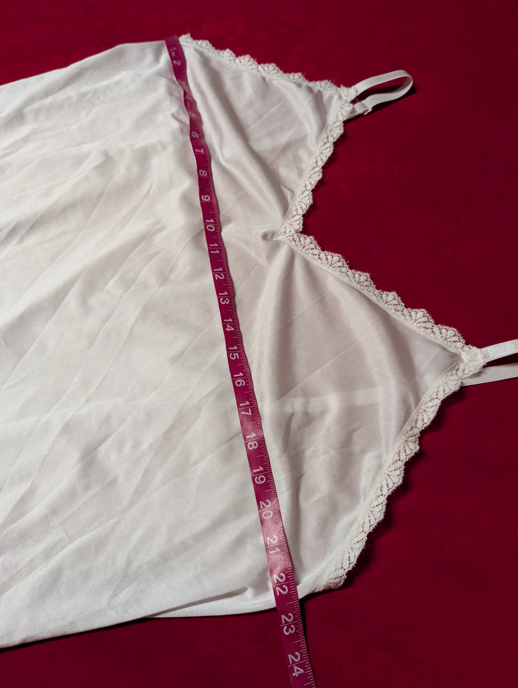 Beautiful White Maxi Slip Dress Nightie in Stark White with Lace Slits size 4XL