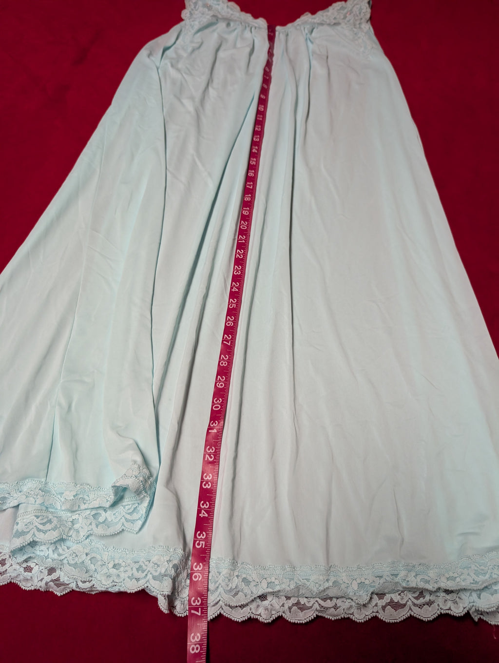 Vintage Shadowline Whimsical Powder Blue Nightie Nightgown size XL