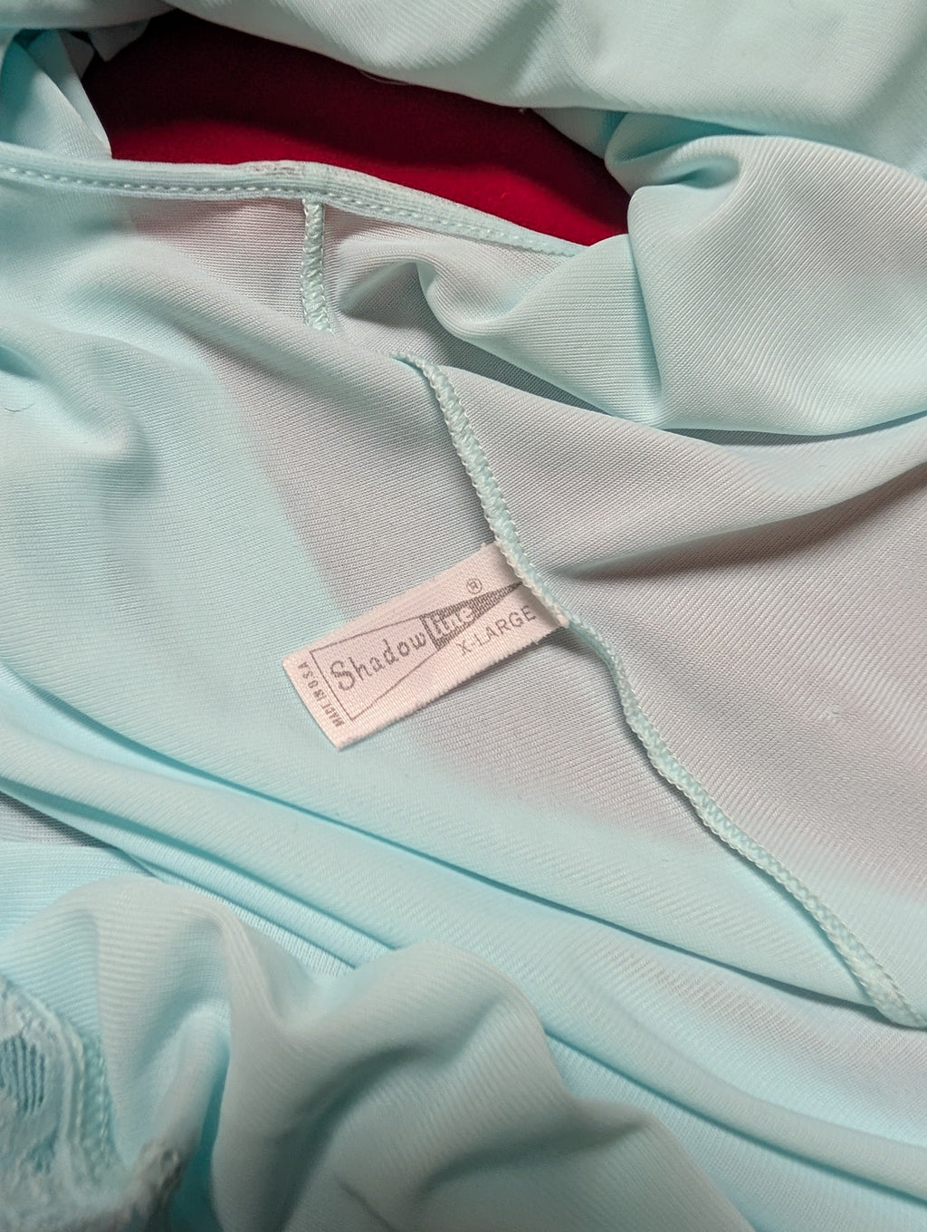 Vintage Shadowline Whimsical Powder Blue Nightie Nightgown size XL