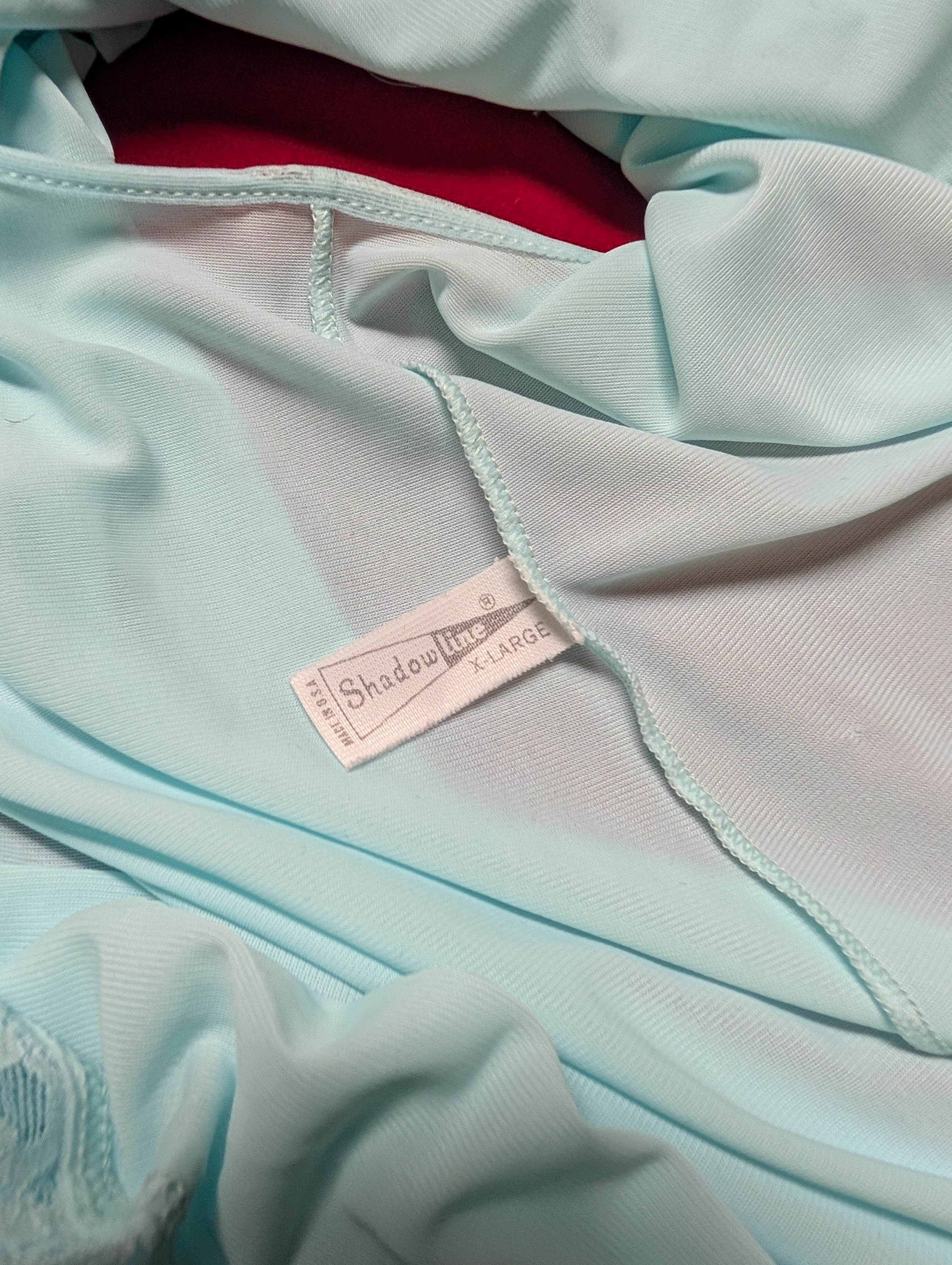 Vintage Shadowline Whimsical Powder Blue Nightie Nightgown size XL