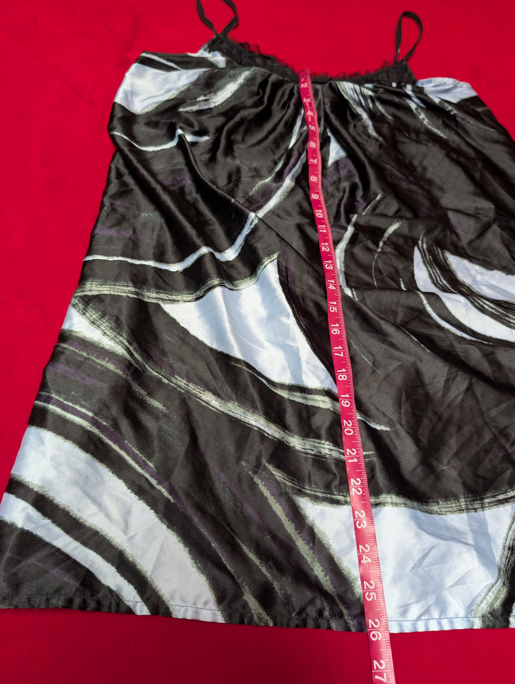 Vera Wang Intimates Abstract Paintbrush Shift Slip Chemise in Large